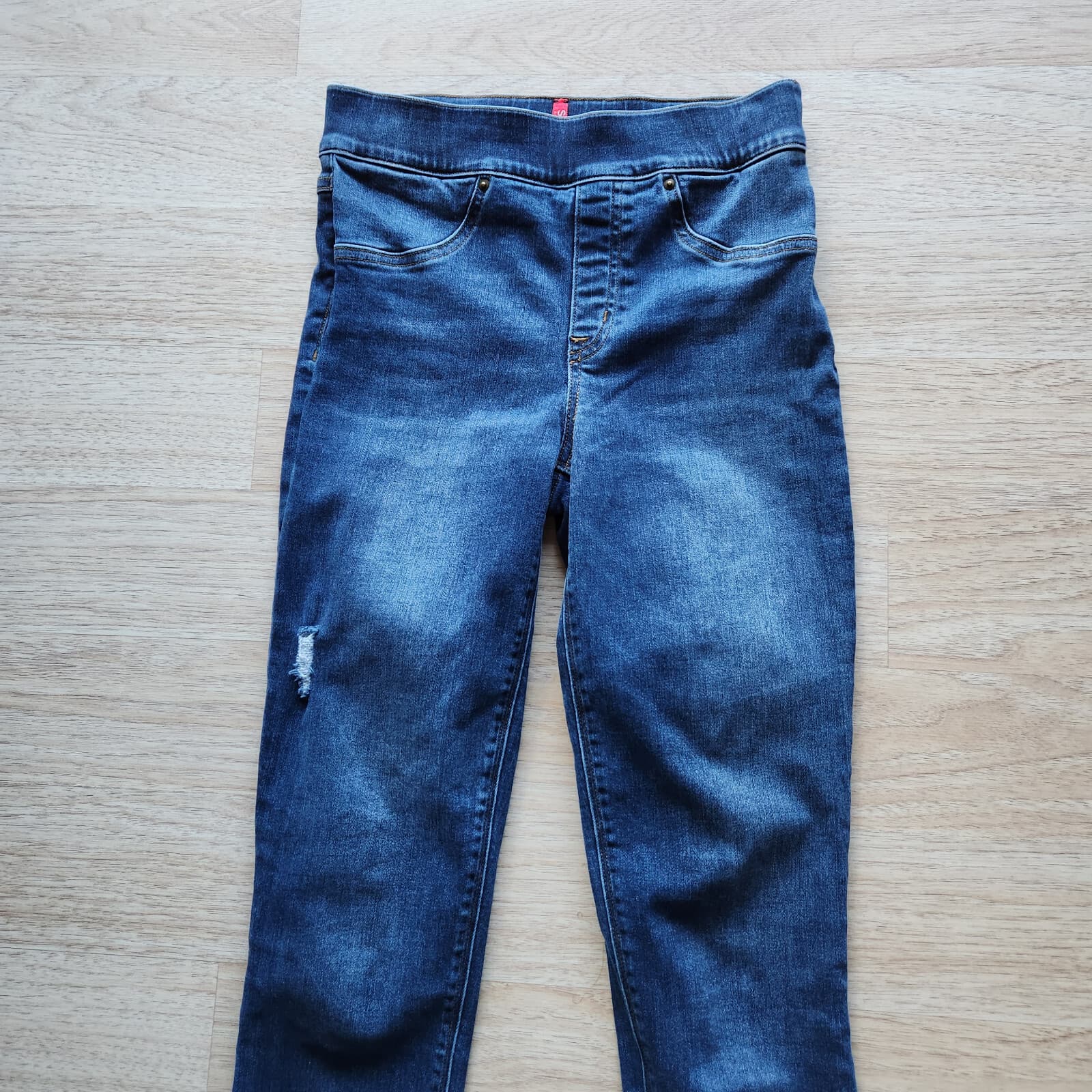 Spanx Distressed Ankle Skinny Jeans Pull-On Stretch Pocket Frayed Hem Women's S - Thumbnail 7