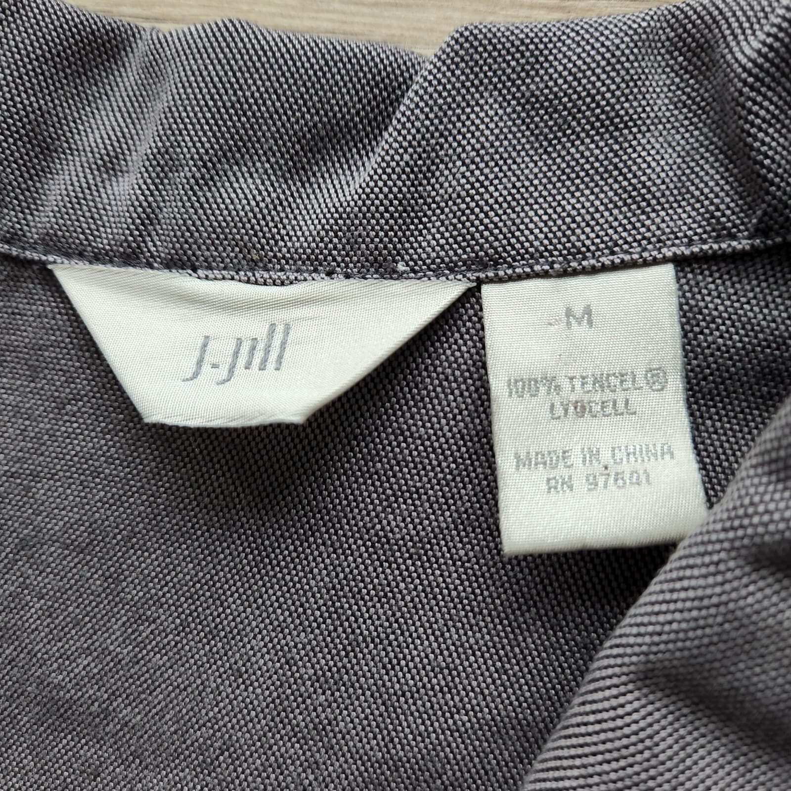 Vintage J.Jill 2 Piece of Jacket Midi A-Line Skirt Pocket Brown Tencel Women M - Thumbnail 7