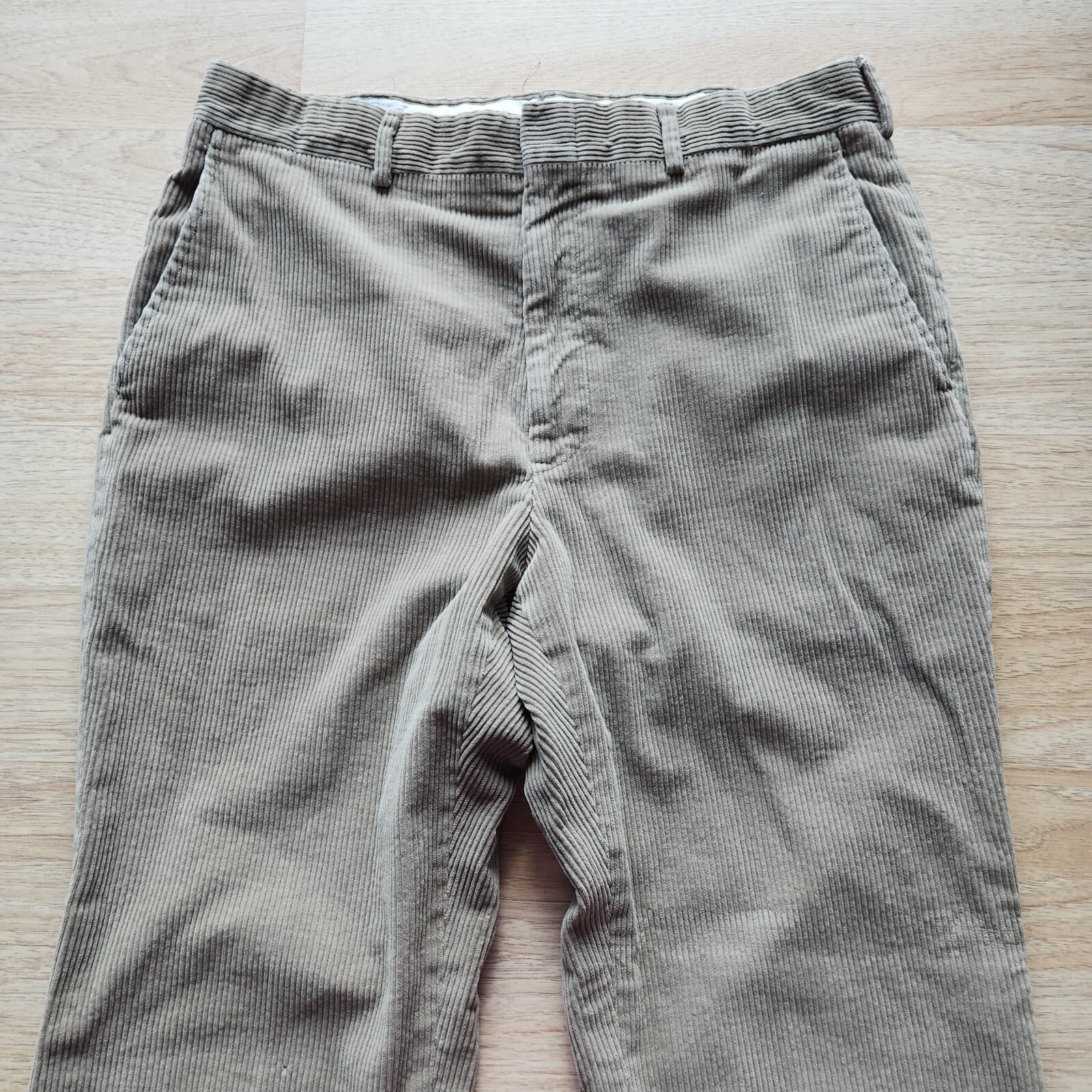 Vintage L.L.Bean Made in USA Corduroy Pants Straight Pocket Olive-Green Men's 35 - Thumbnail 3