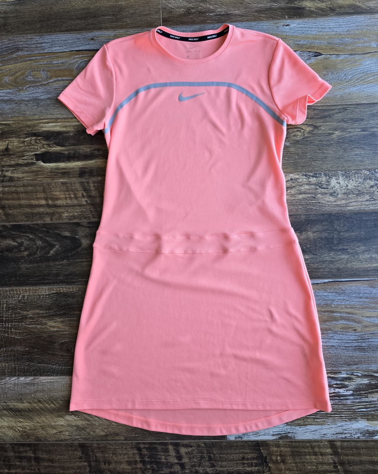 Nike Dri-Fit Mini Goft Dress Crew-Neck Short Sleeve Knit Polyester Pink Women S - Thumbnail 9