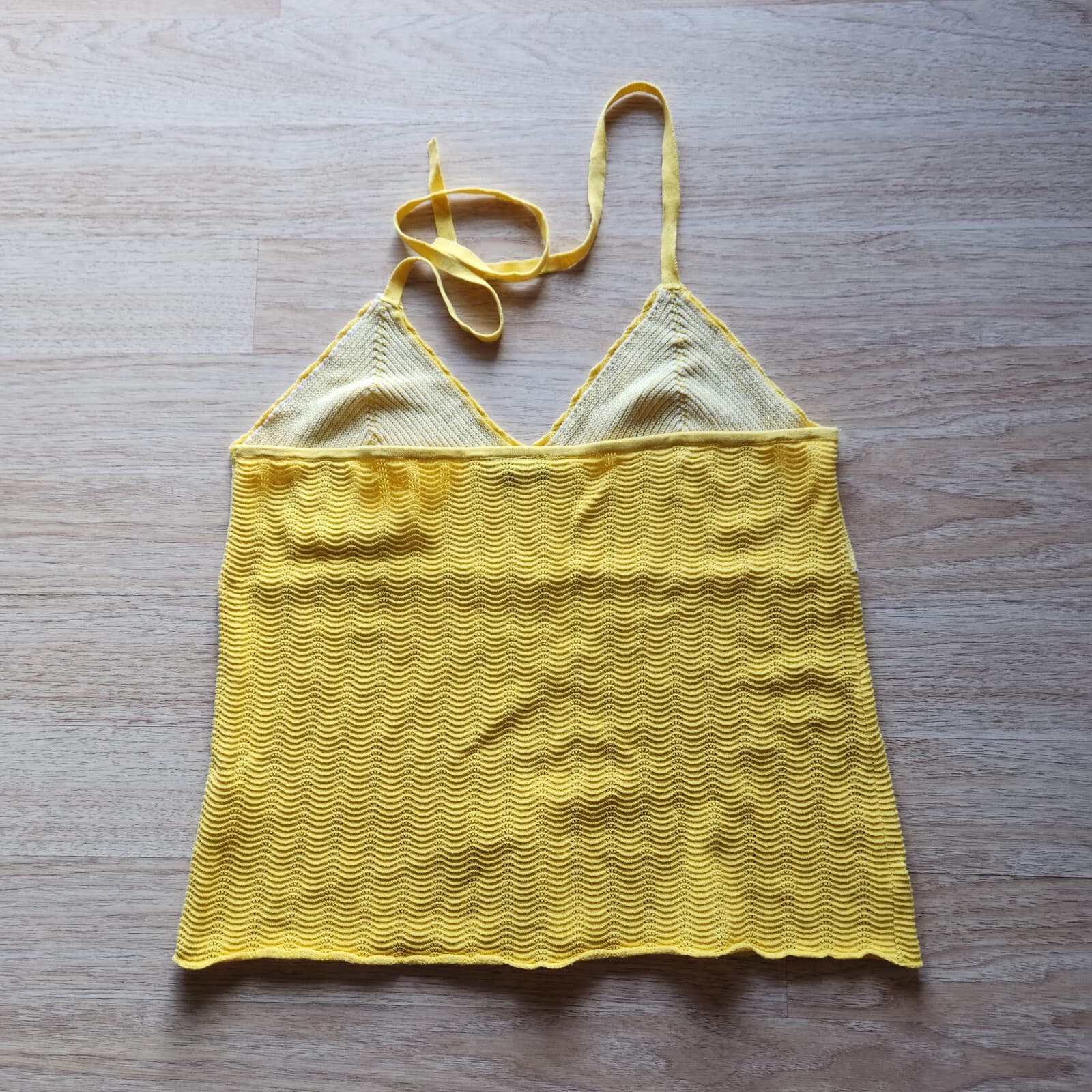 ModCloth Sun Rays For Days Crochet Halter Tie-Neck Top Cotton Butter Women's 2X - Thumbnail 6