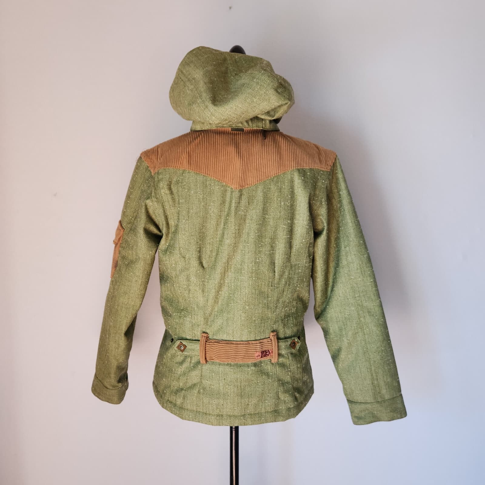 Obermeyer Tweaked Ski Winter Hood Jacket Insulated Herringbone Green Brown Sz.7 - Thumbnail 5
