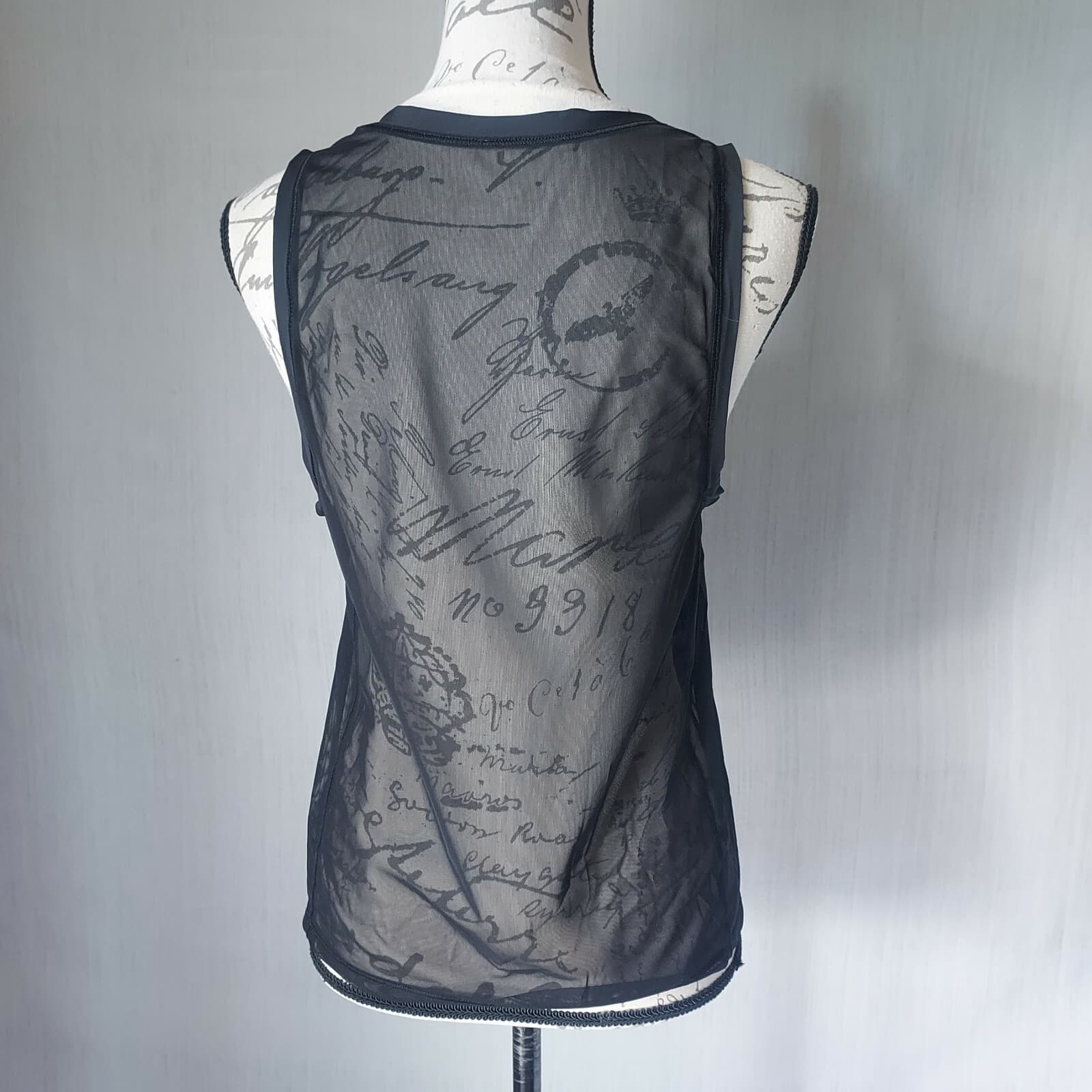 Lululemon Activewear Tank-Top Sleeveless Back-Mesh Black Women Chest 34" - Thumbnail 4