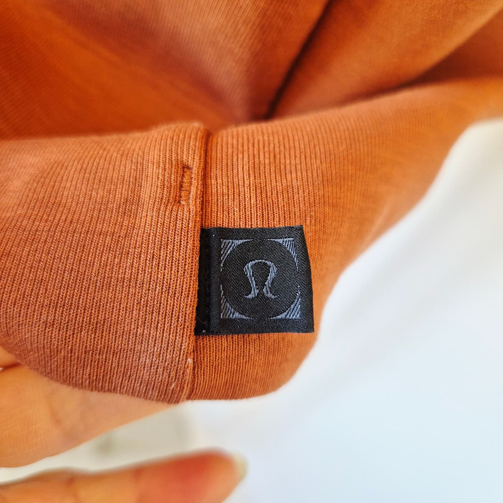 Lululemon Zippered Side-Shoulder Shirt Short Sleeve Heavy Knit Brown Bust 42" - Thumbnail 7