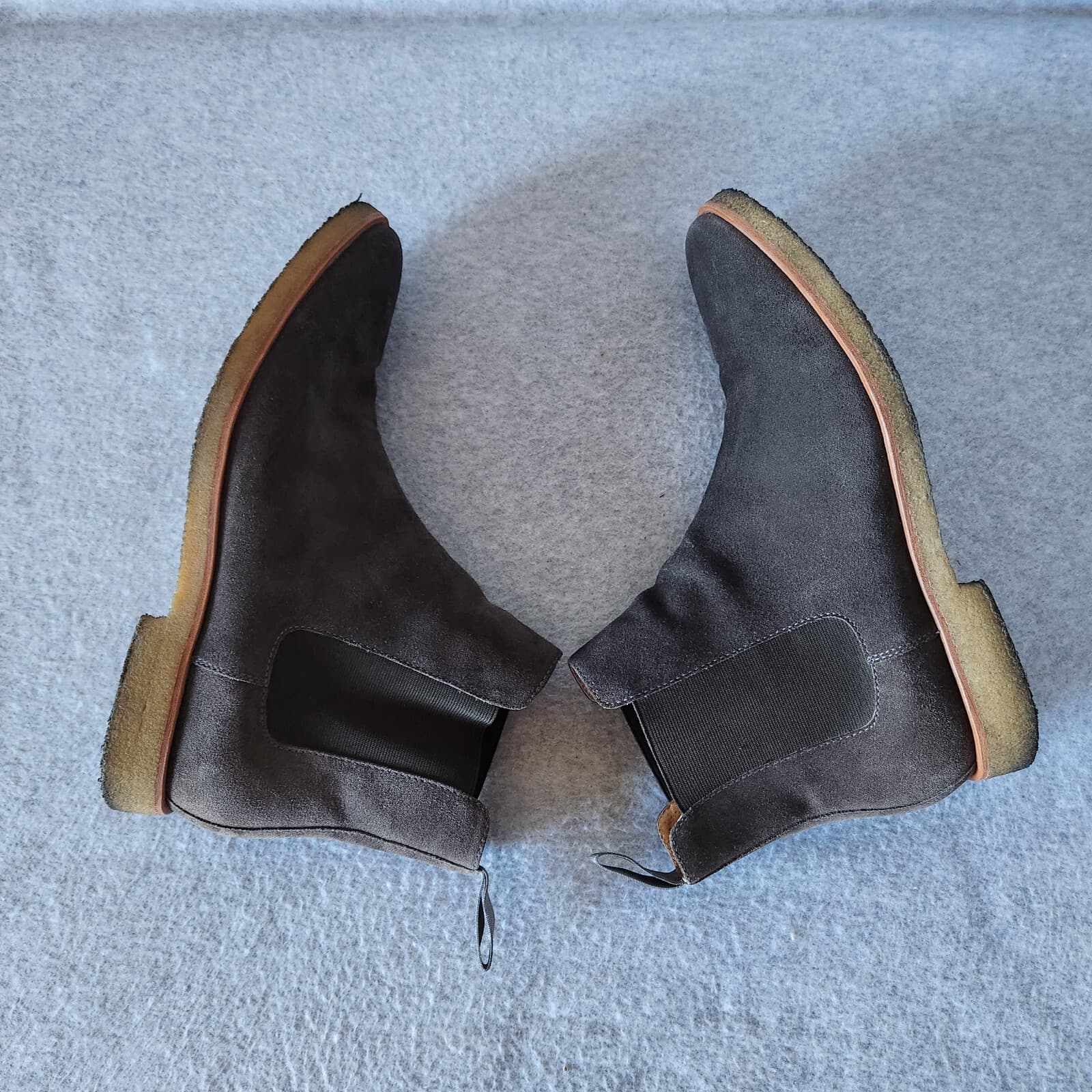 New Republic Mark McNairy Suede Men's US12 Sonoma Chelsea Boots Crepe Sole Brown - Thumbnail 4