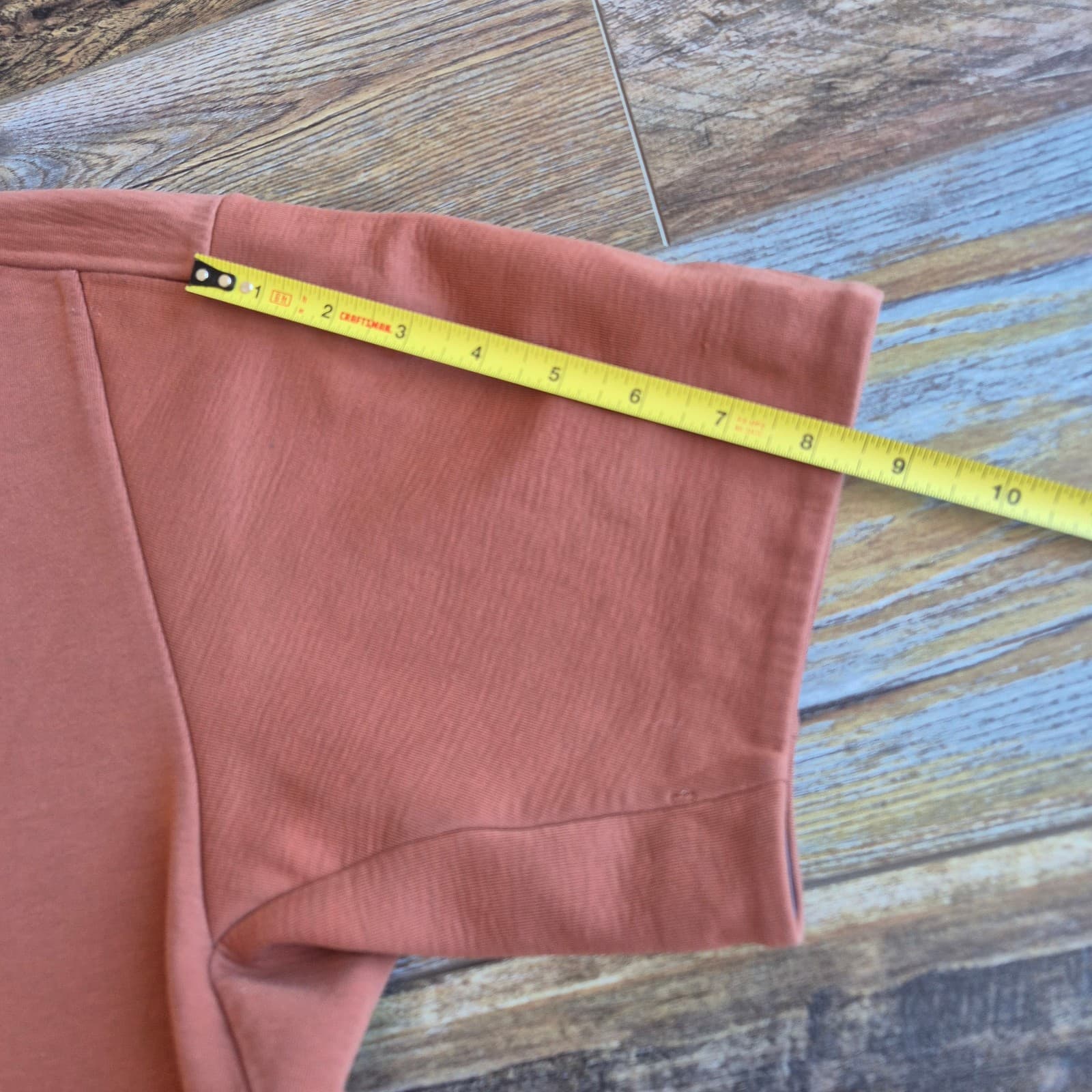 Lululemon Zippered Side-Shoulder Shirt Short Sleeve Heavy Knit Brown Bust 42" - Thumbnail 9
