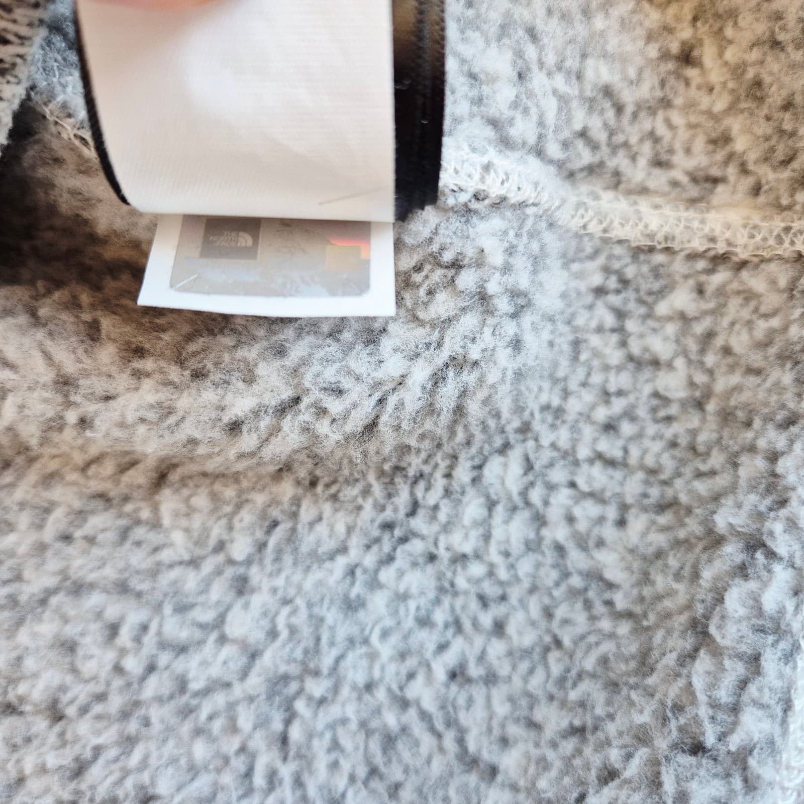 The North Face Crescent Fleece Lined Toggle Hooded Pullover Pocket Gray Women XS - Thumbnail 13