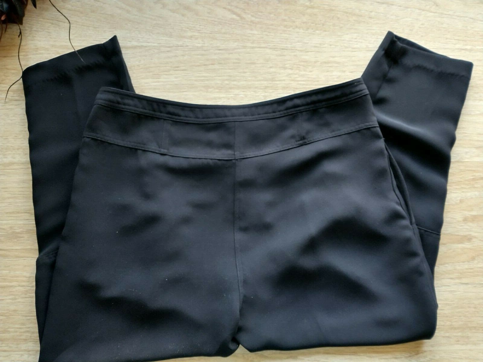 Derek Lam Women Knit Crop Pants Pleat-Front Pockets Zip Black Sz.14 - Thumbnail 5