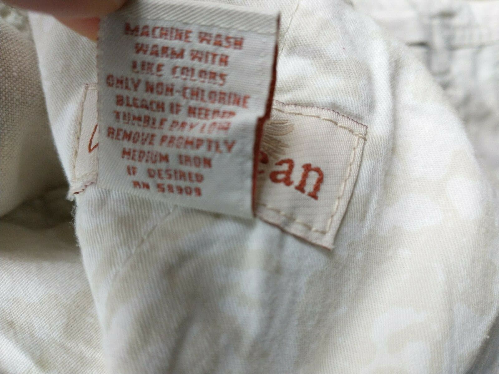 Caribbean 100%Linen Men Cargo Shorts Zip Pockets Cream Sz.42 - Thumbnail 8