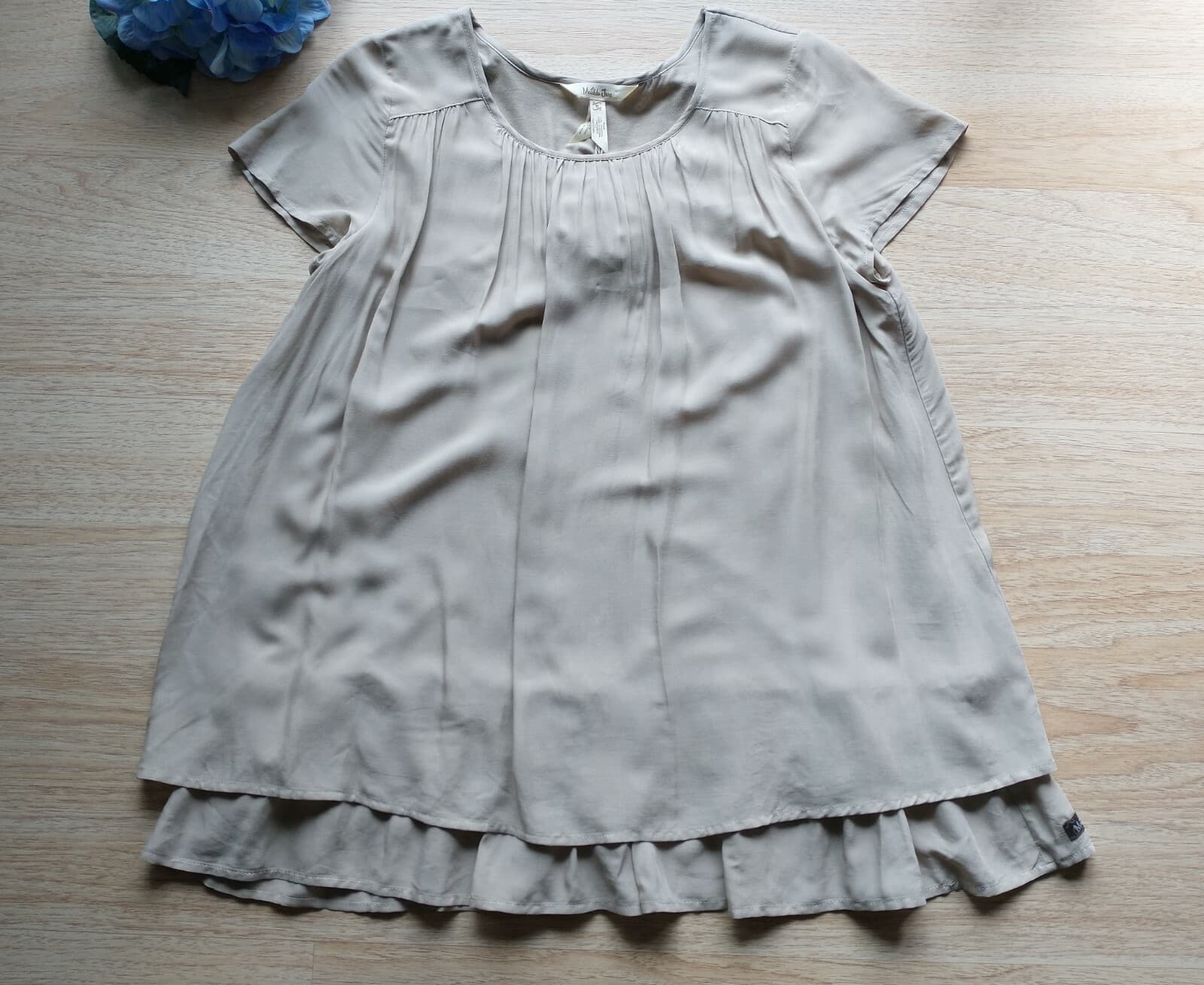 NWT Matilda Jane Shadows Top Layers Short Sleeve Stretchy Grey Women XS $58 - Thumbnail 7