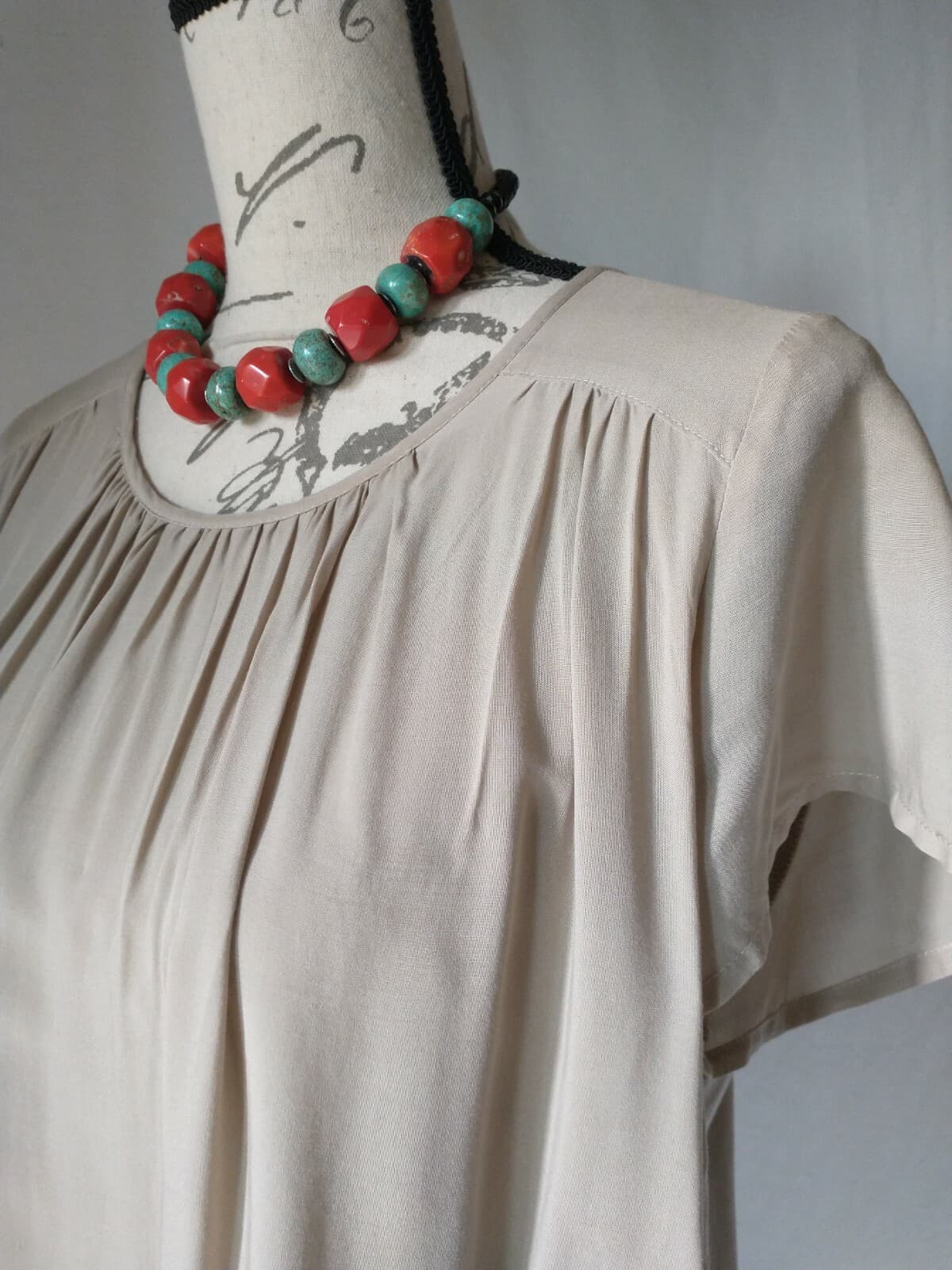 NWT Matilda Jane Shadows Top Layers Short Sleeve Stretchy Grey Women XS $58 - Thumbnail 4
