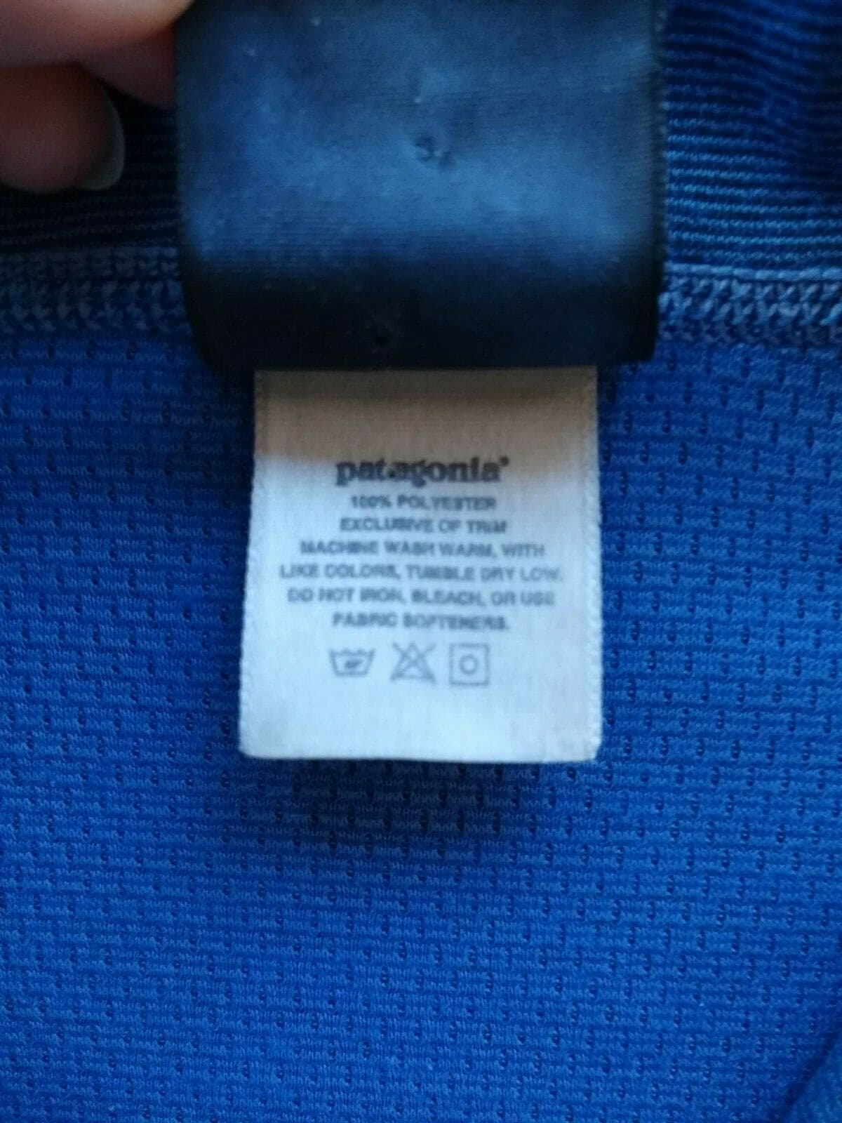 Vintage Patagonia Capilene Thermal Base Layer Shirt 1/4 Zip Blue XS Made in USA - Thumbnail 8