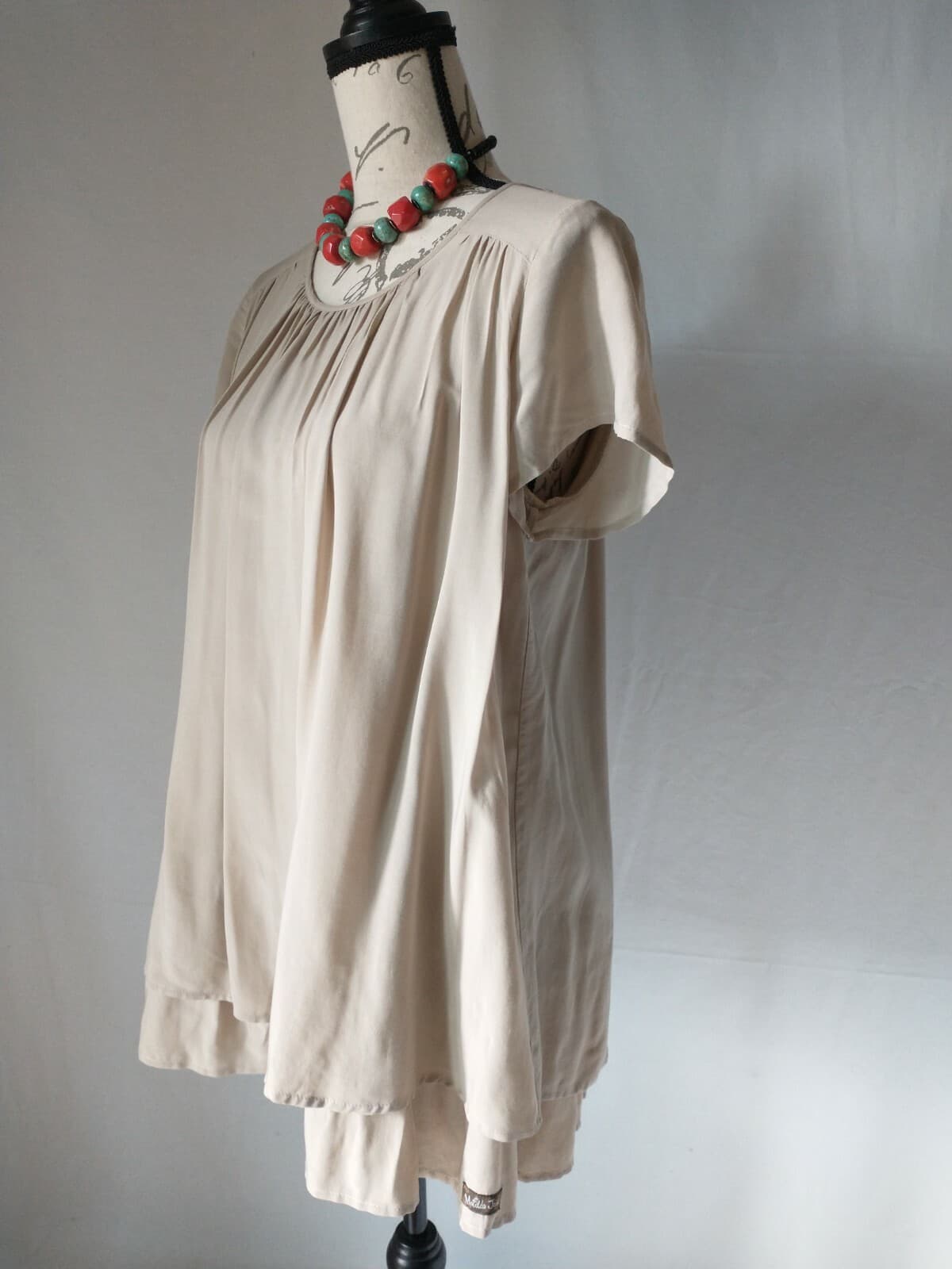 NWT Matilda Jane Shadows Top Layers Short Sleeve Stretchy Grey Women XS $58 - Thumbnail 5