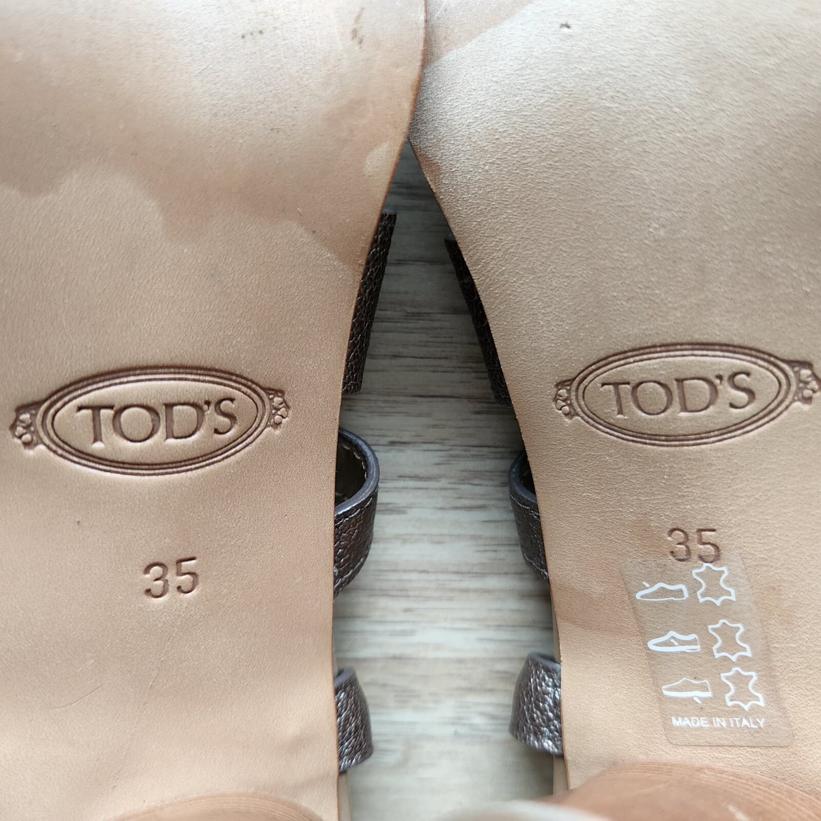 TOD'S Leather 3.5" Heel Sandals Open Toe Ankle Strap Brown Women EU35 US5 - Thumbnail 11