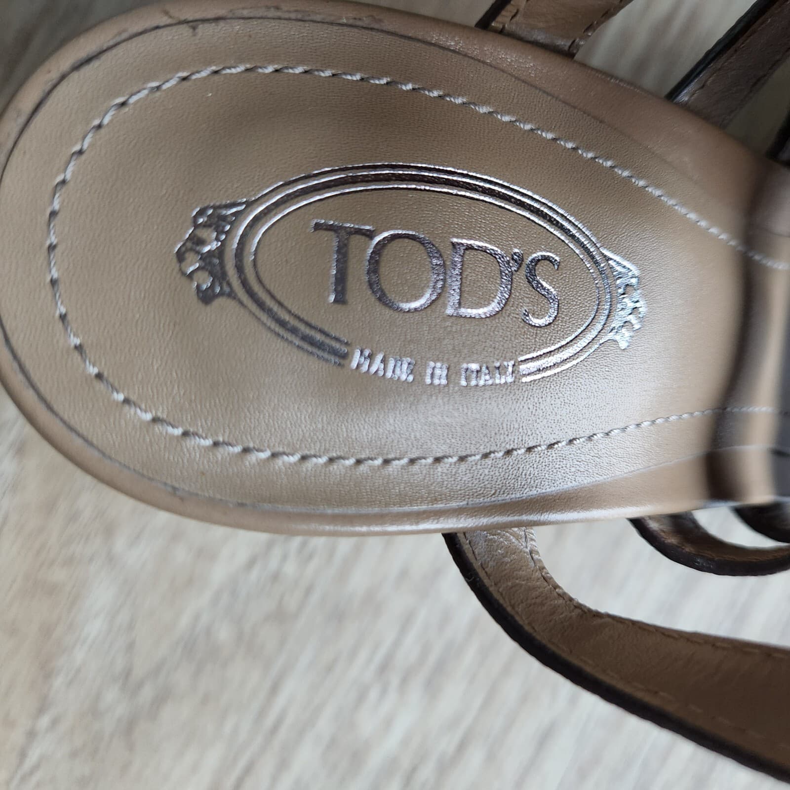 TOD'S Leather 3.5" Heel Sandals Open Toe Ankle Strap Brown Women EU35 US5 - Thumbnail 12