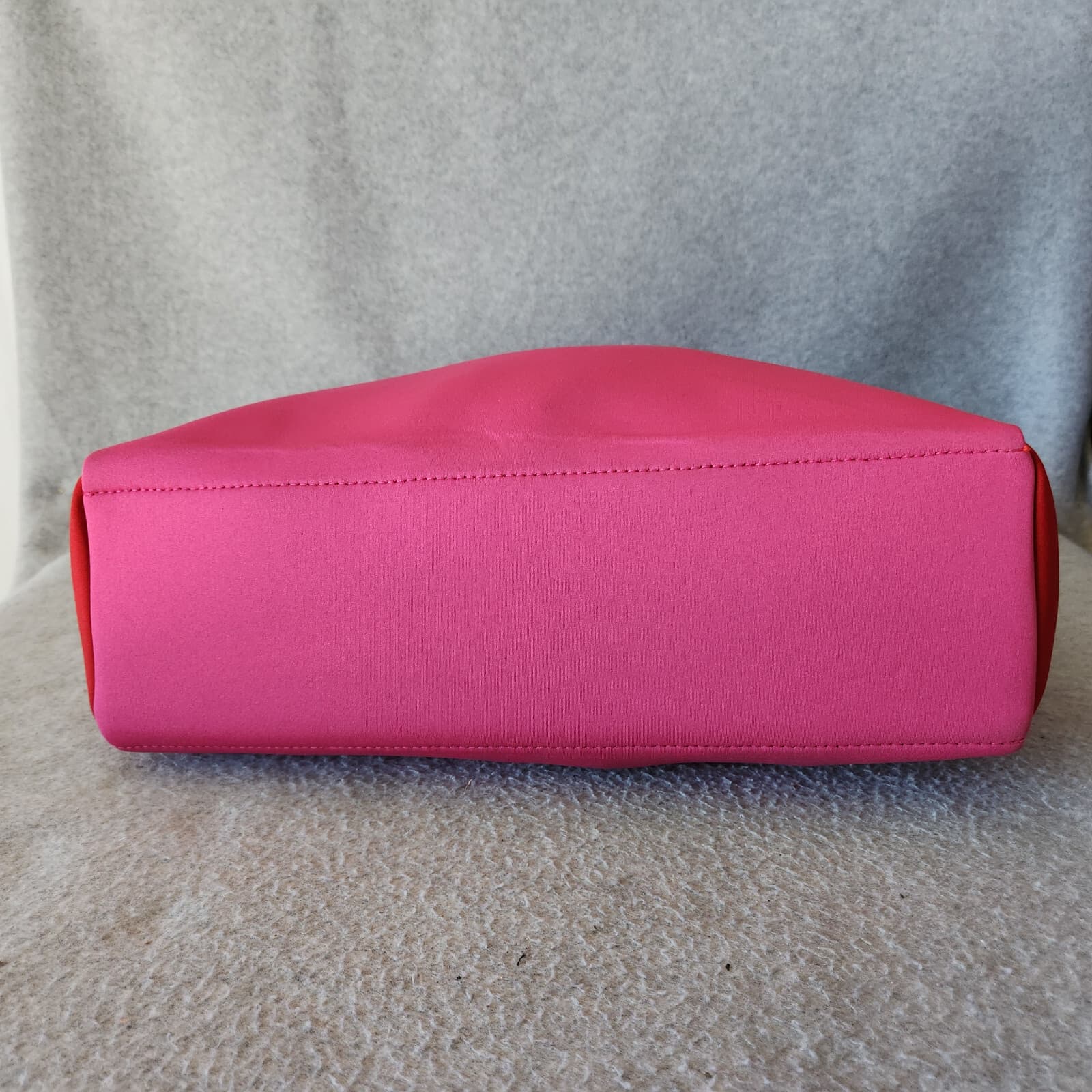 NWT Summersalt $80 Neoprene Beach Big Tote Red Pink 15"x13" - Thumbnail 7