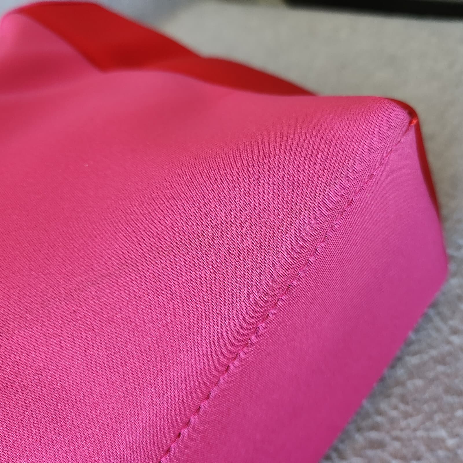 NWT Summersalt $80 Neoprene Beach Big Tote Red Pink 15"x13" - Thumbnail 10