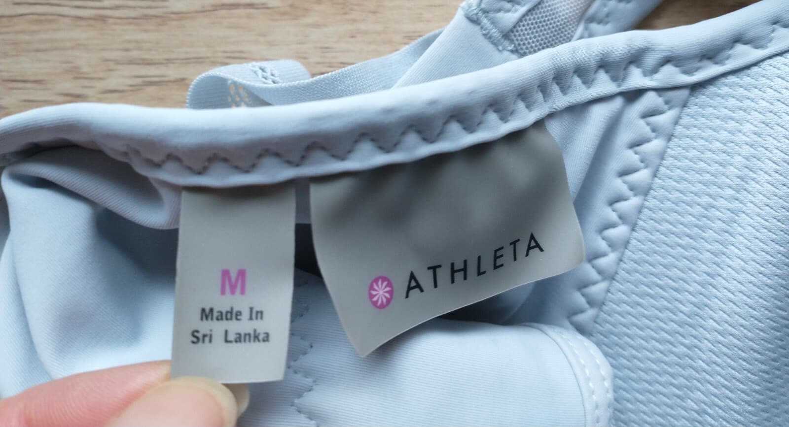 Athleta Activewear Sports Bra High Neck Adjustable Hook Pad Gray Women Sz.M - Thumbnail 7