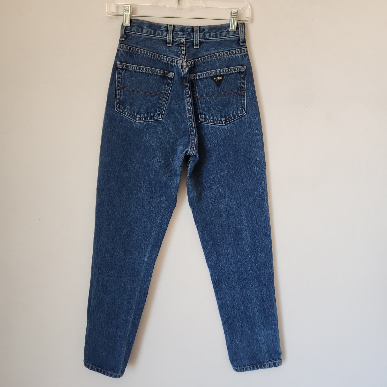 Vintage GUESS JEANS Made in USA Classic Fit High Rise Jean Tapered Blue Women 26 - Thumbnail 4