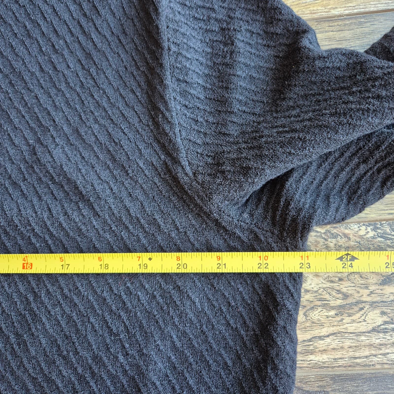 Ted Baker London Knares Men's 5 (XL) Crew Neck Jumper Wool Blend Textured Black - Thumbnail 11