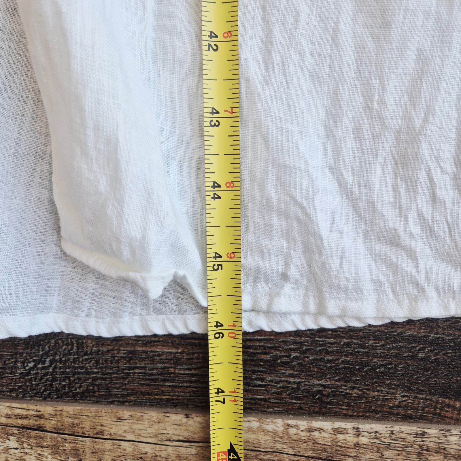 Reformation 100% Linen Ruffle Deep V-Neck Midi Dress Button-Front Pocket Size 6 - Thumbnail 11