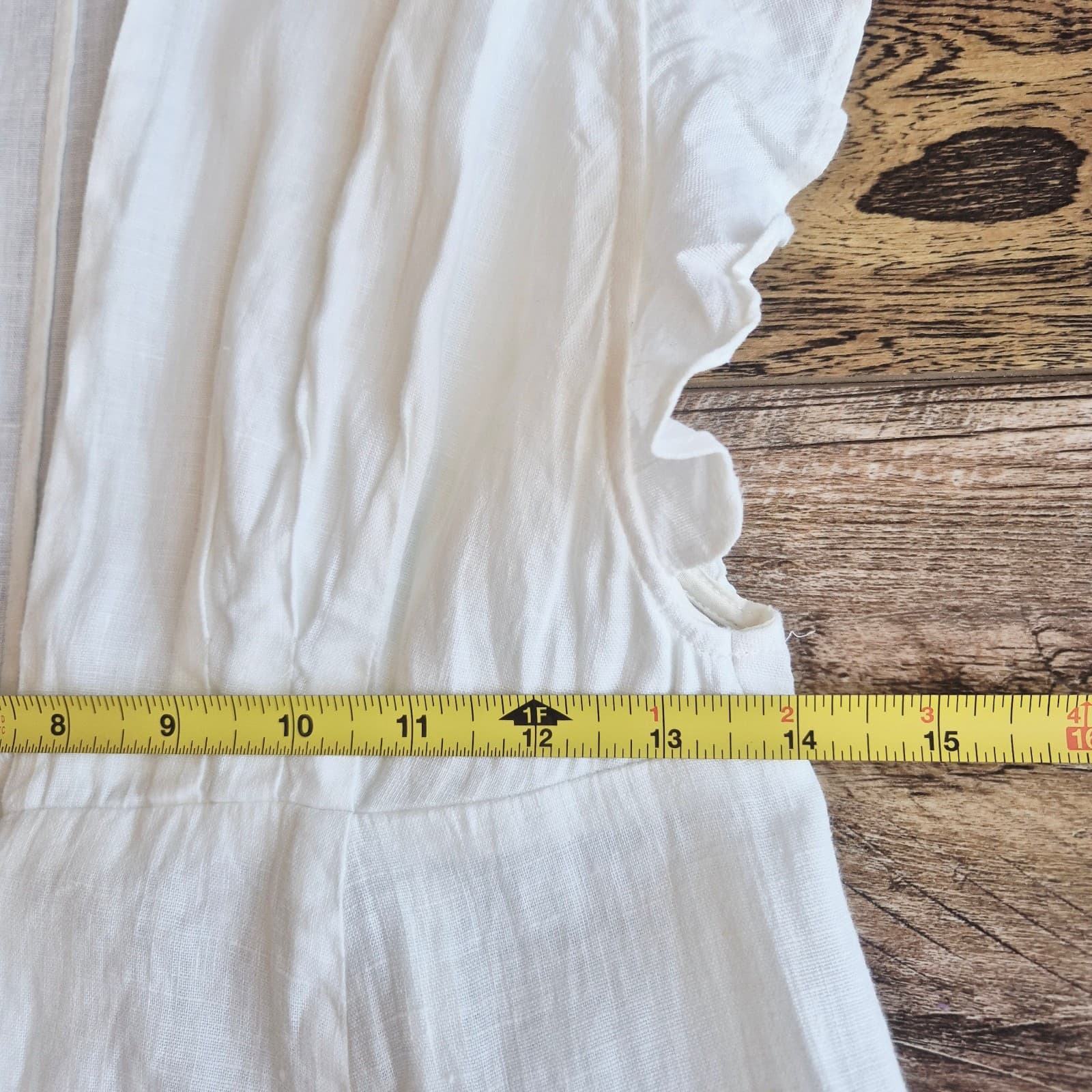 Reformation 100% Linen Ruffle Deep V-Neck Midi Dress Button-Front Pocket Size 6 - Thumbnail 10