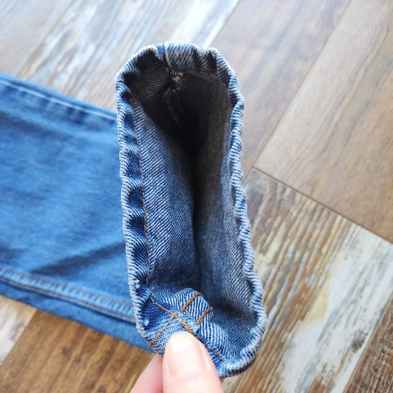 Vintage GUESS JEANS Made in USA Classic Fit High Rise Jean Tapered Blue Women 26 - Thumbnail 6
