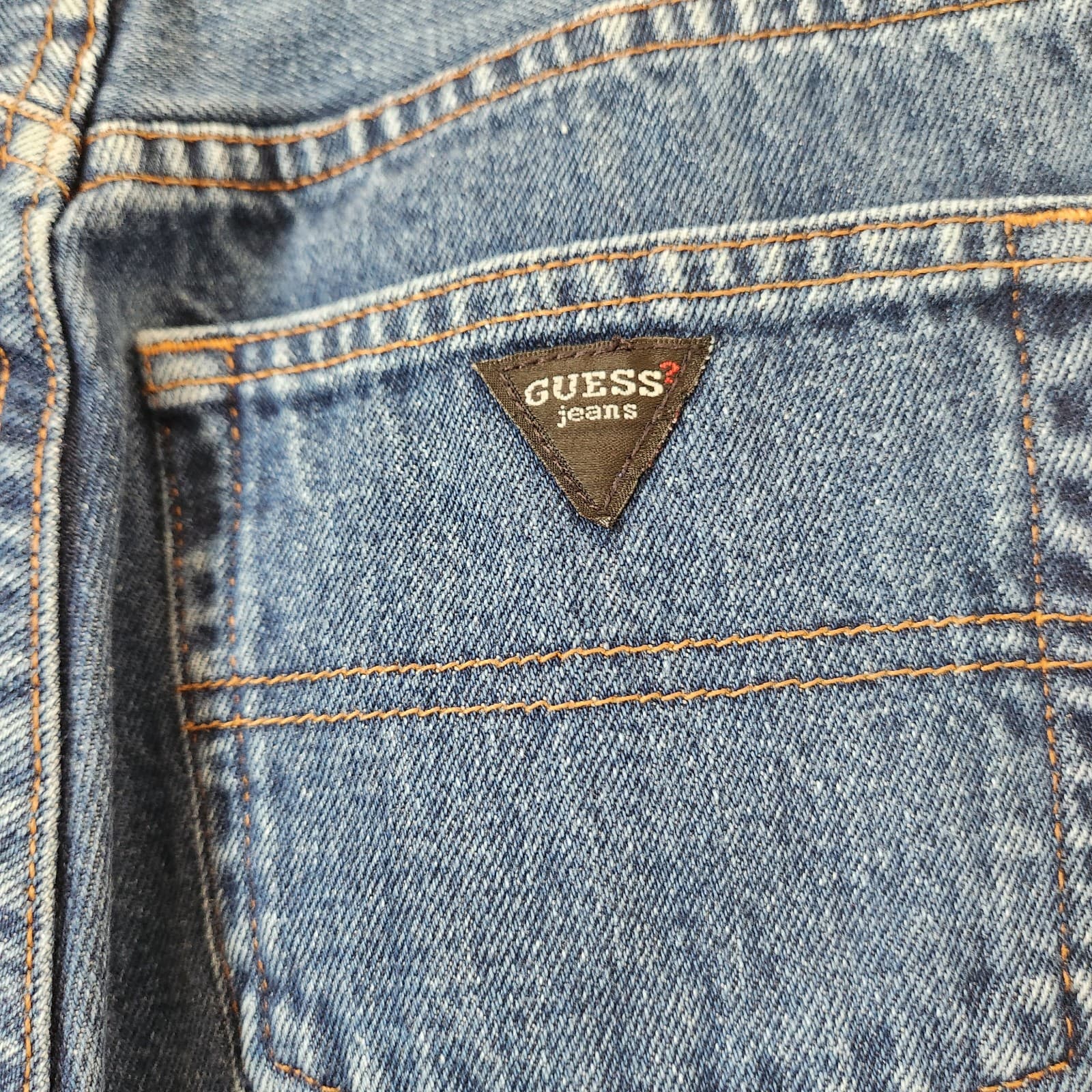 Vintage GUESS JEANS Made in USA Classic Fit High Rise Jean Tapered Blue Women 26 - Thumbnail 5