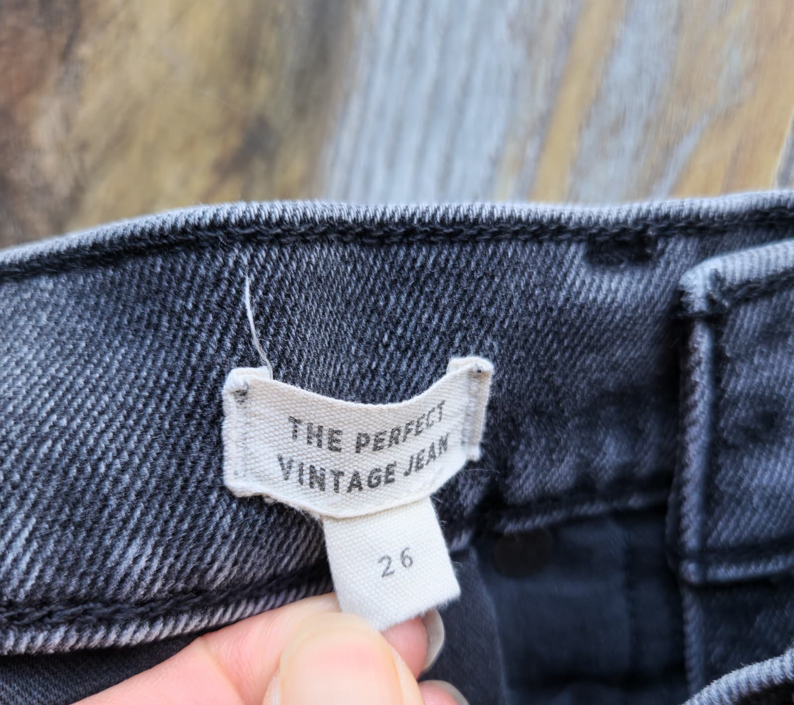 Madewell The Perfect Vintage Jeans High Rise Stretch Lunar Wash Black Women's 26 - Thumbnail 6
