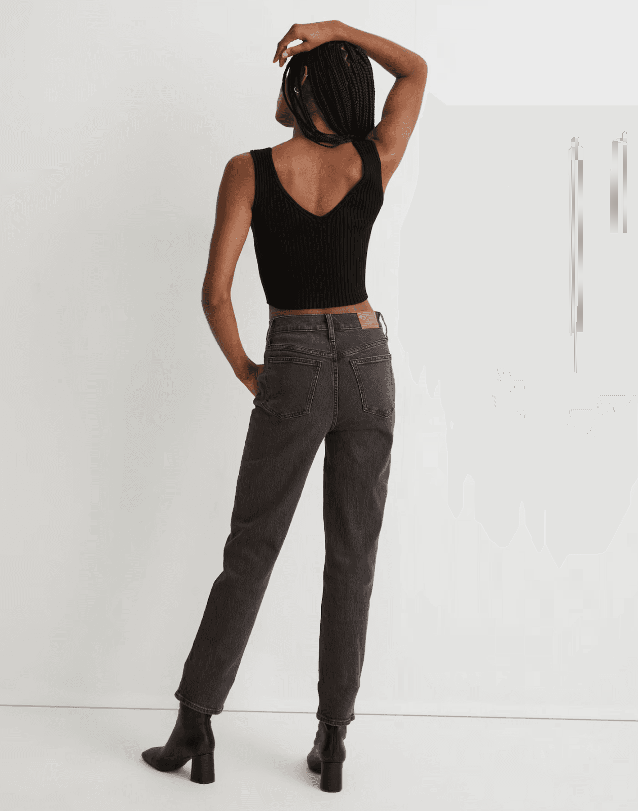 Madewell The Perfect Vintage Jeans High Rise Stretch Lunar Wash Black Women's 26 - Thumbnail 8