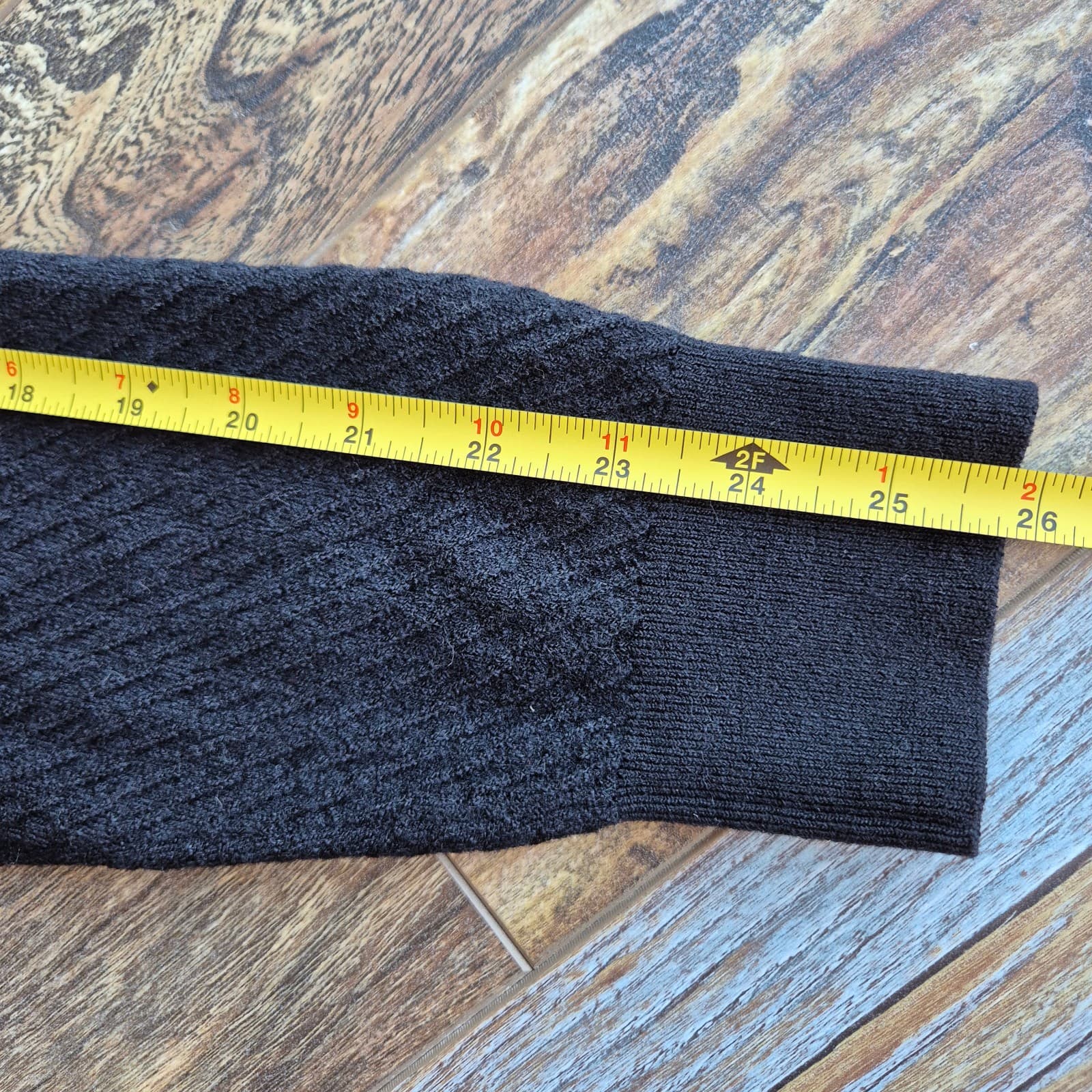 Ted Baker London Knares Men's 5 (XL) Crew Neck Jumper Wool Blend Textured Black - Thumbnail 10