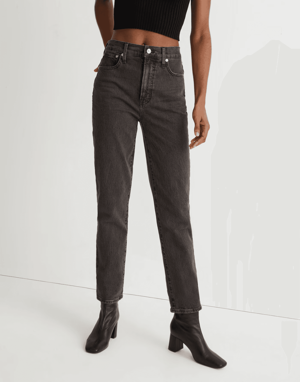 Madewell The Perfect Vintage Jeans High Rise Stretch Lunar Wash Black Women's 26 - Thumbnail 2