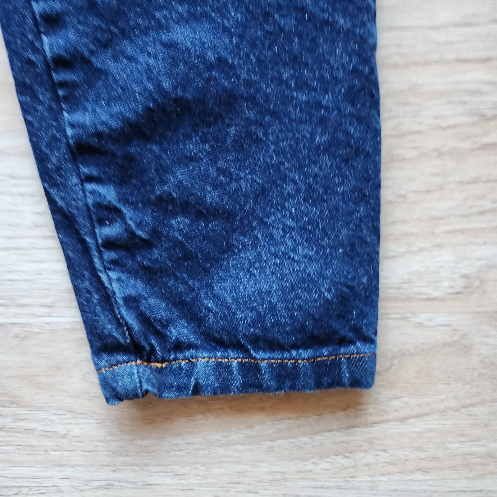 Zara Tailor Fit Jeans High Rise Tapered Zip Pocket Dark Wash Blue Womens M (29") - Thumbnail 8