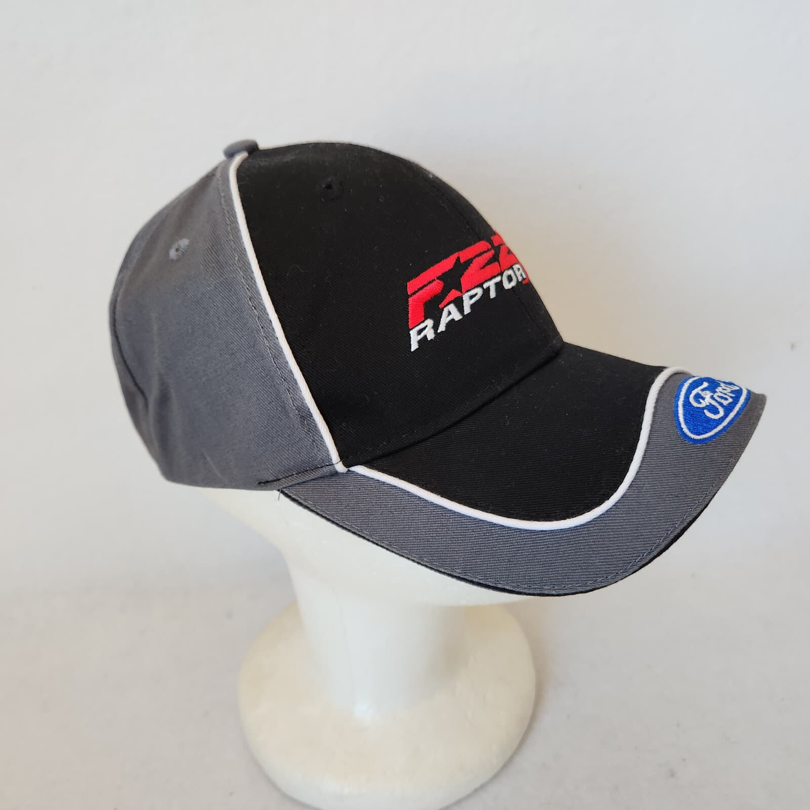 NWoT FORD Motor F22 RAPTOR Baseball Hat Cap Adjustable Canvas Black Grey Men O/S - Thumbnail 4