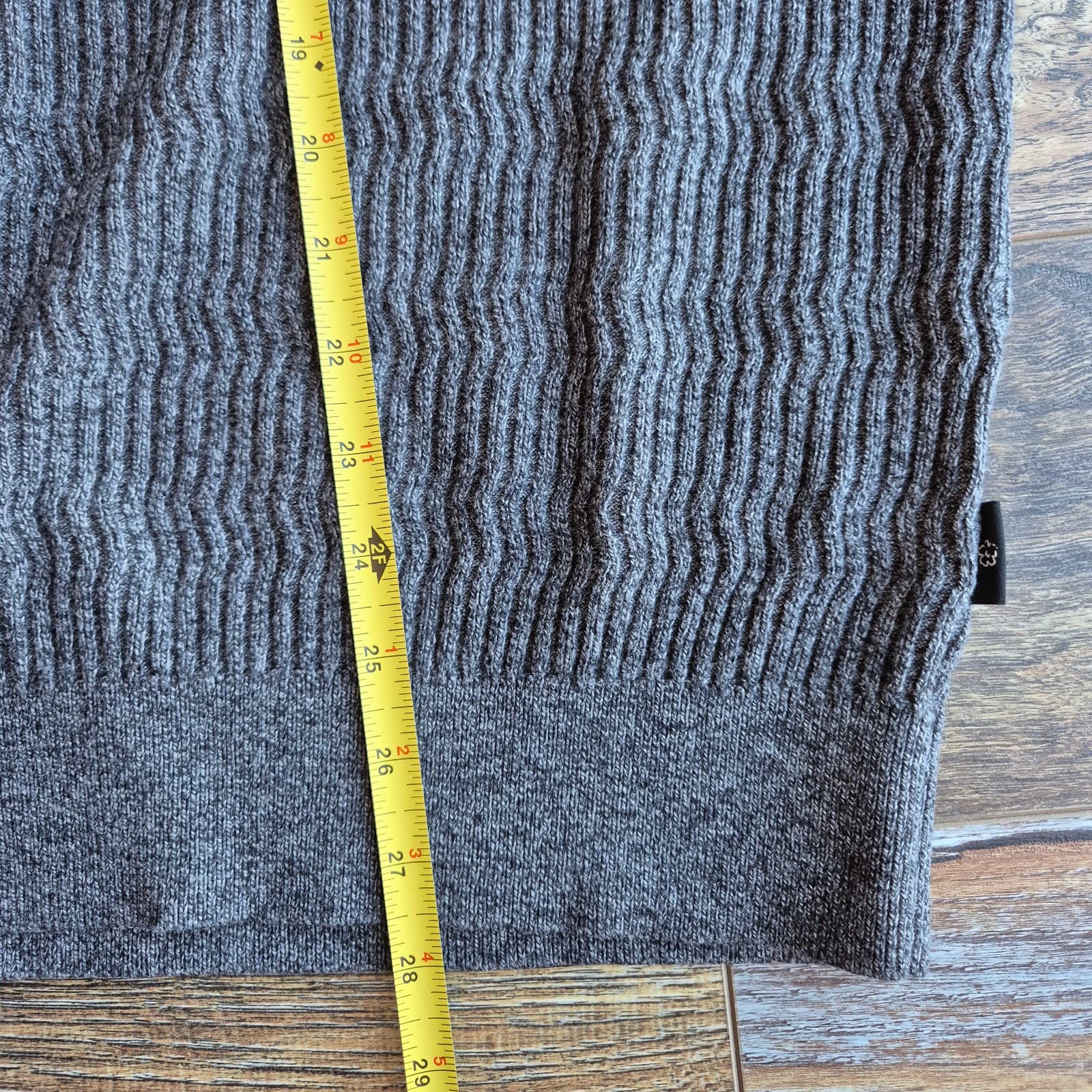 Ted Baker London Agarr Men's 5 (XL) Crew Neck Jumper Wool Blend Textured Grey - Thumbnail 10