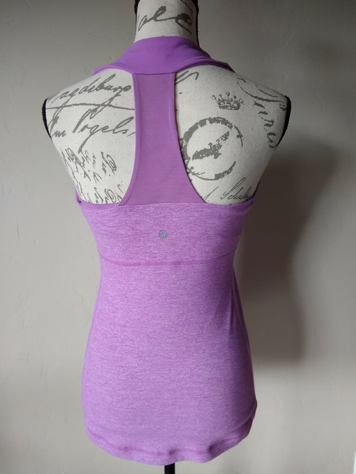 Lululemon Women Knit Tank Top Sleeveless Racerback Shelf Bra Purple Sz.8 - Thumbnail 4