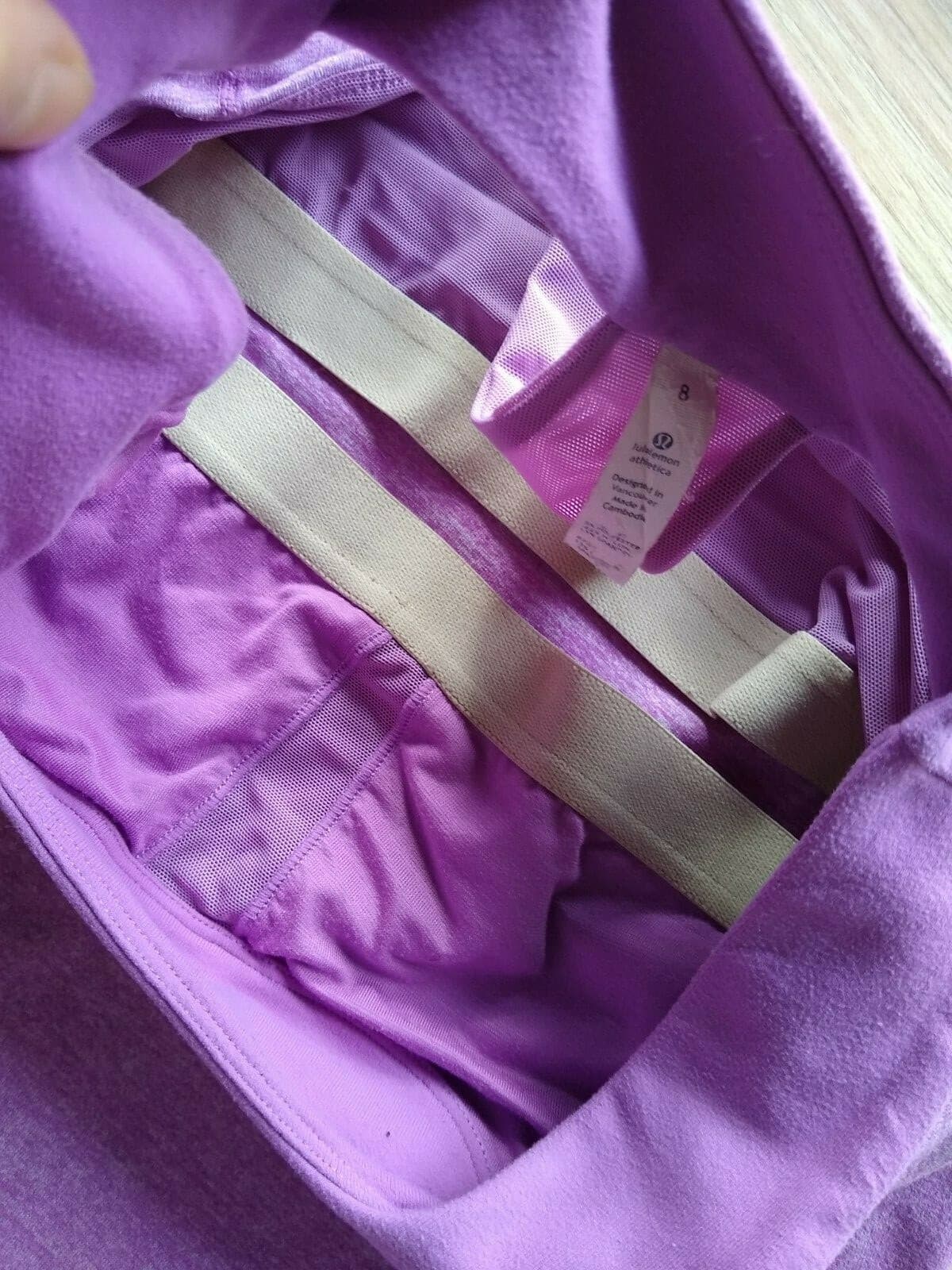 Lululemon Women Knit Tank Top Sleeveless Racerback Shelf Bra Purple Sz.8 - Thumbnail 7