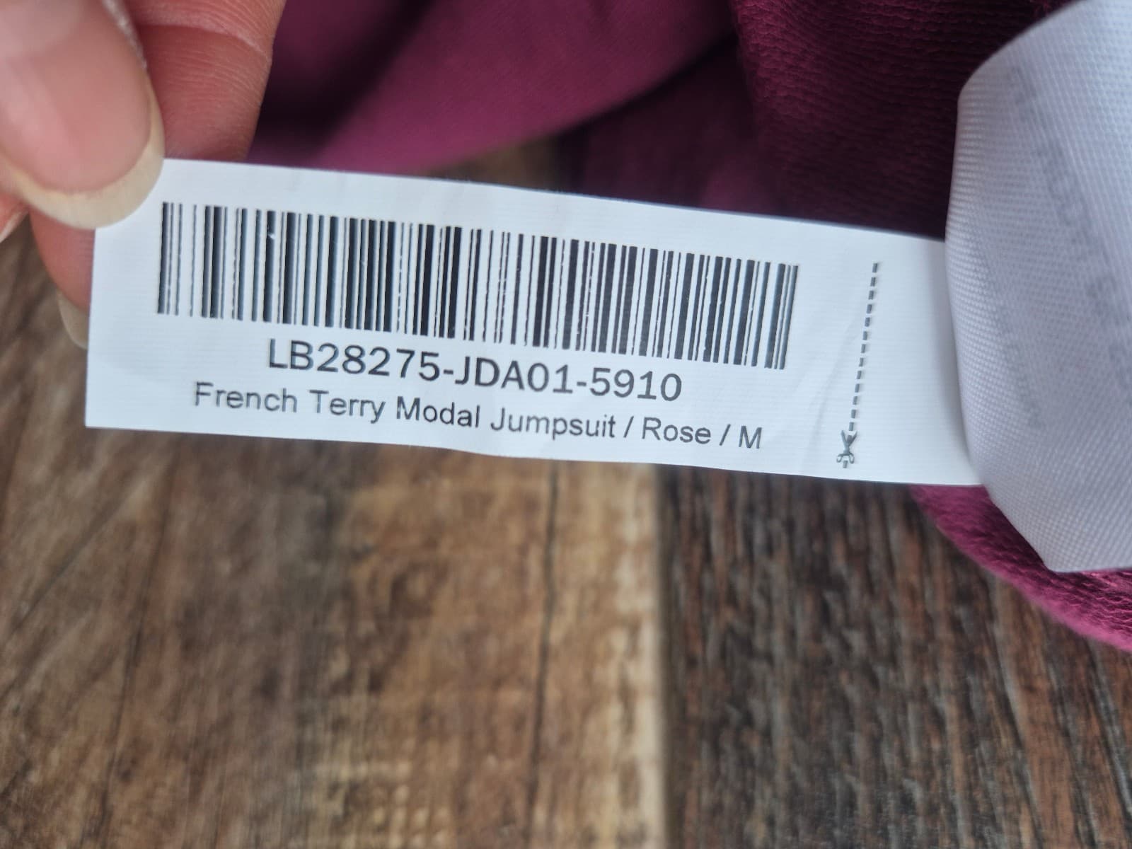 NWoT Quince French Terry Modal Cropped Jumpsuit Tie Pocket Sleeveless Rose Sz.M - Thumbnail 13