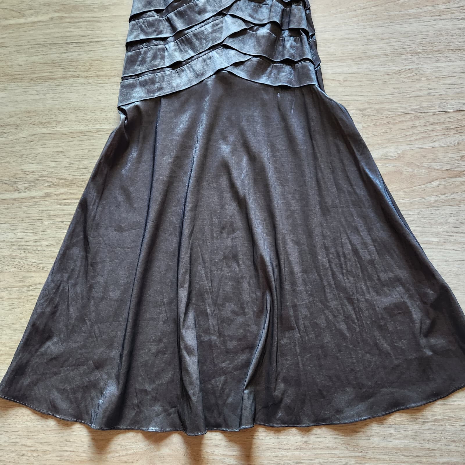 NWT Emma Street 2Pc Bead Embellished Wedding Evening Maxi Dress Gray Sz.6 $230 - Thumbnail 12