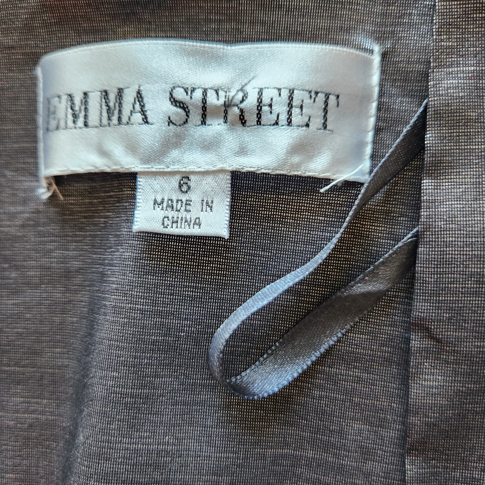 NWT Emma Street 2Pc Bead Embellished Wedding Evening Maxi Dress Gray Sz.6 $230 - Thumbnail 14