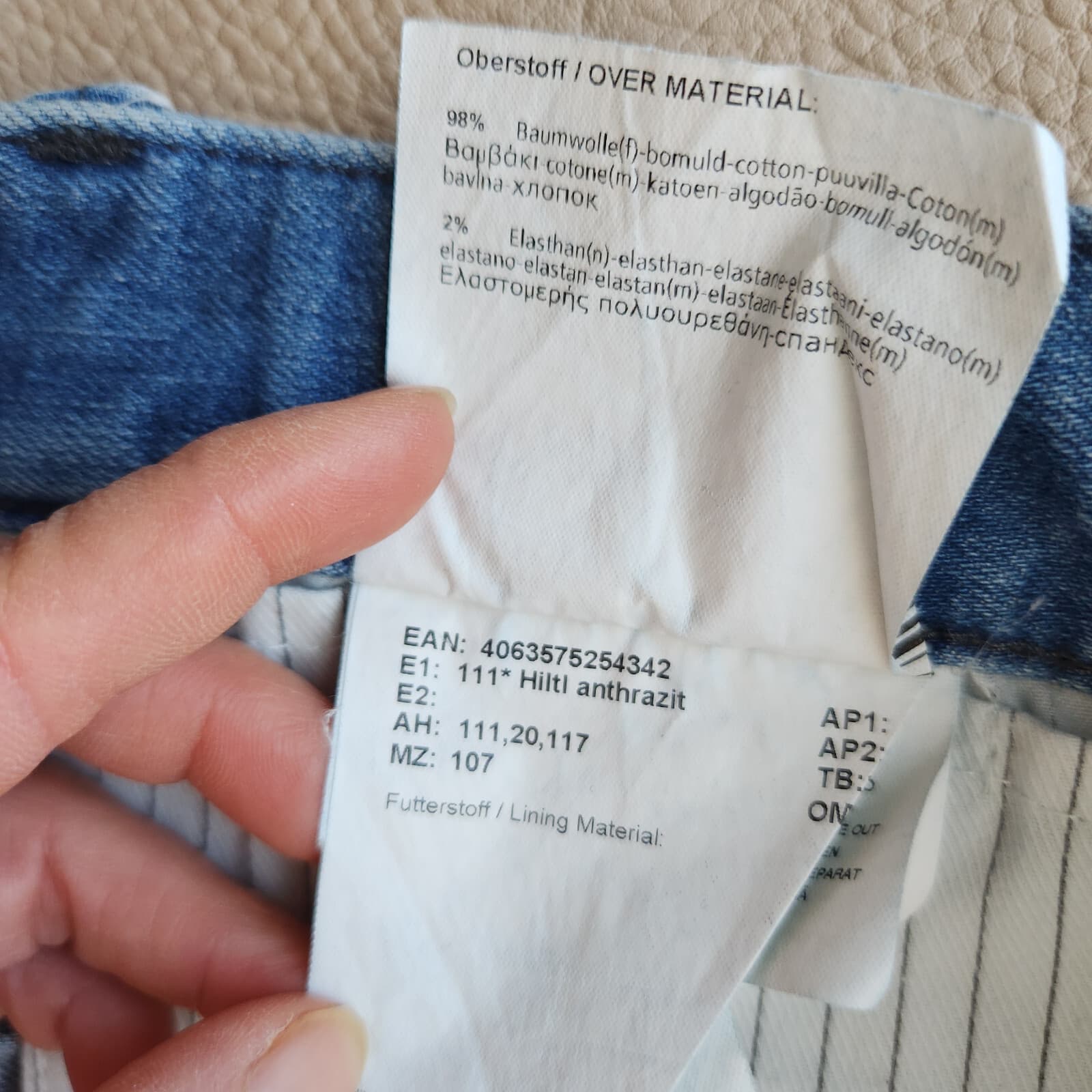 HILTL Dude Straight Slim Fit Jeans Stretch 5 Pocket Meduim Wash Blue Men's 35/34 - Thumbnail 6