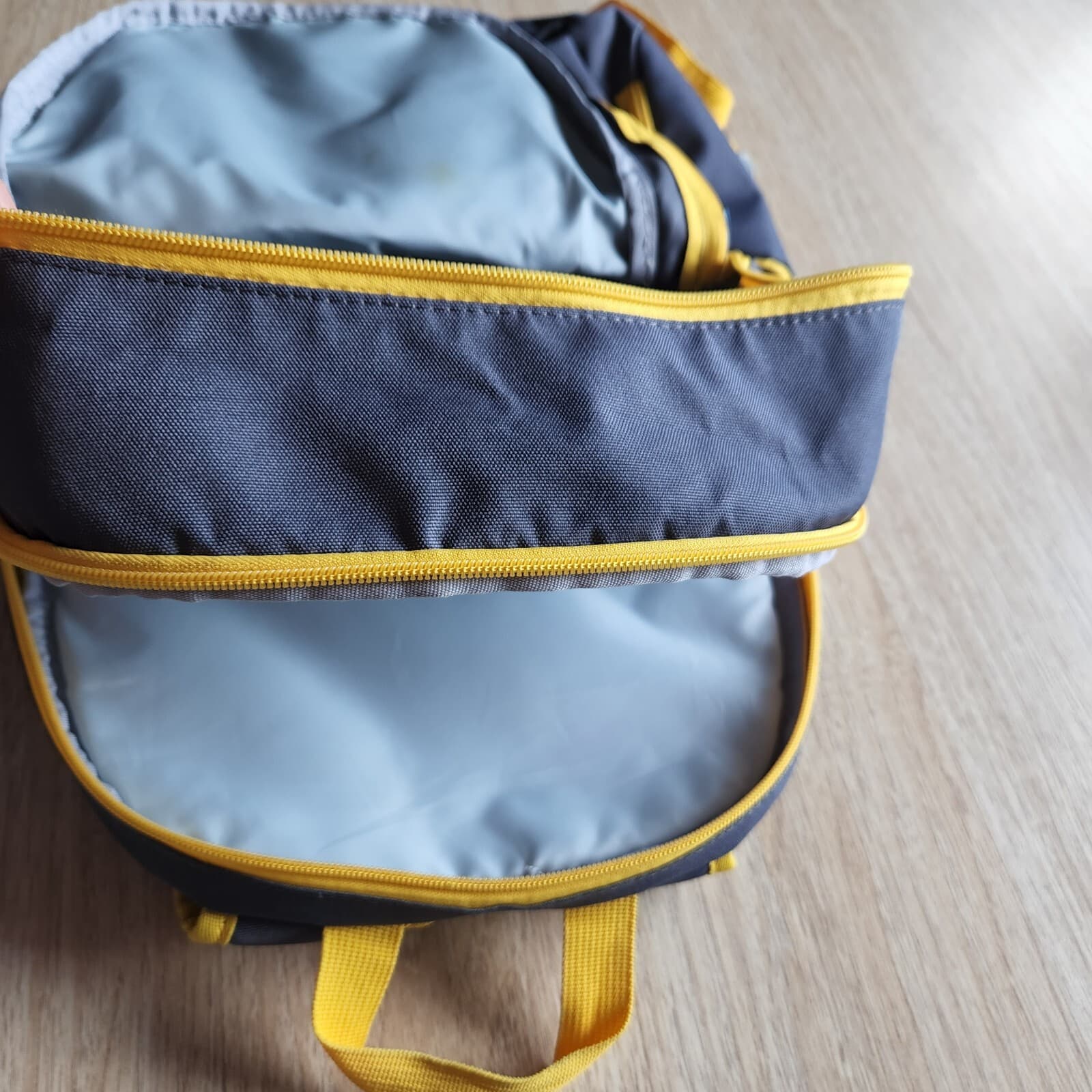 Keds Backpack Zipper Pocket Nylon Grey Yellow Unisex 13"x18"x6" - Thumbnail 12