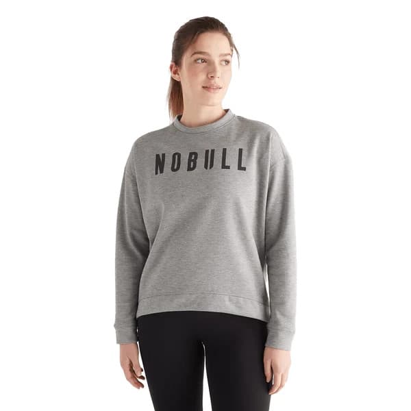 Nobull Legacy Spell-Out Women's L Crew Neck Sweatshirt Warm Fleece Lined Black - Thumbnail 4