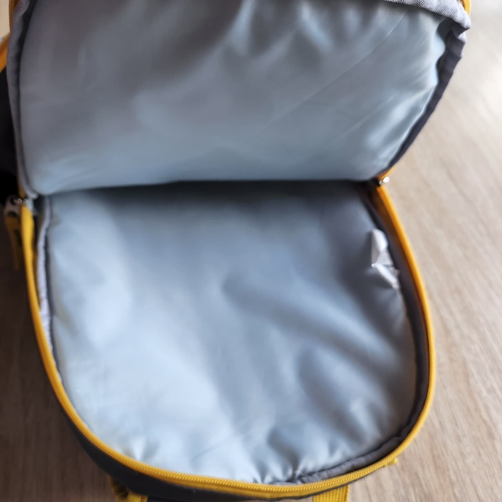 Keds Backpack Zipper Pocket Nylon Grey Yellow Unisex 13"x18"x6" - Thumbnail 11
