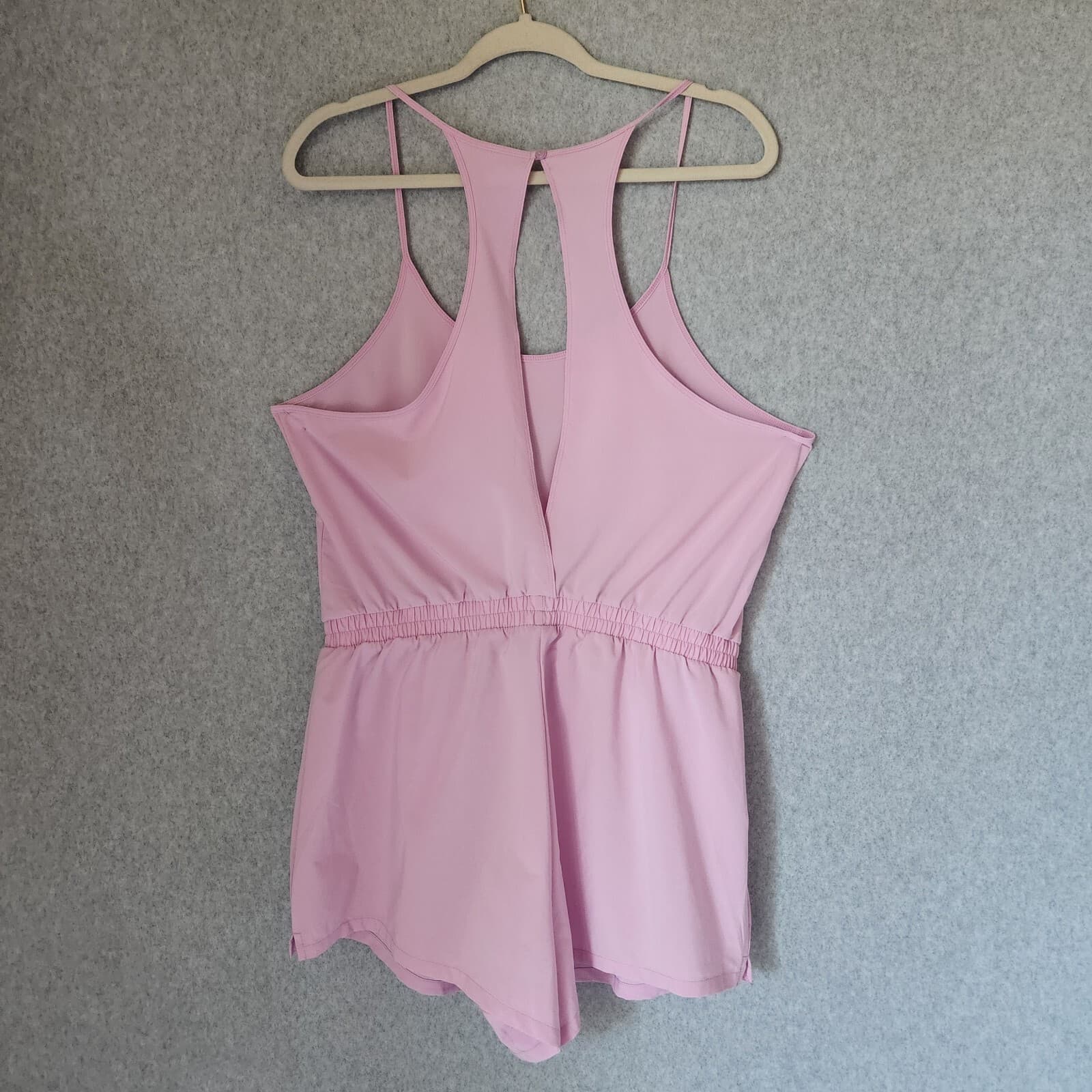 Victoria Sport Tank Romper Spaghetti Strap Elastic Waist Purple Women Sz.L - Thumbnail 2