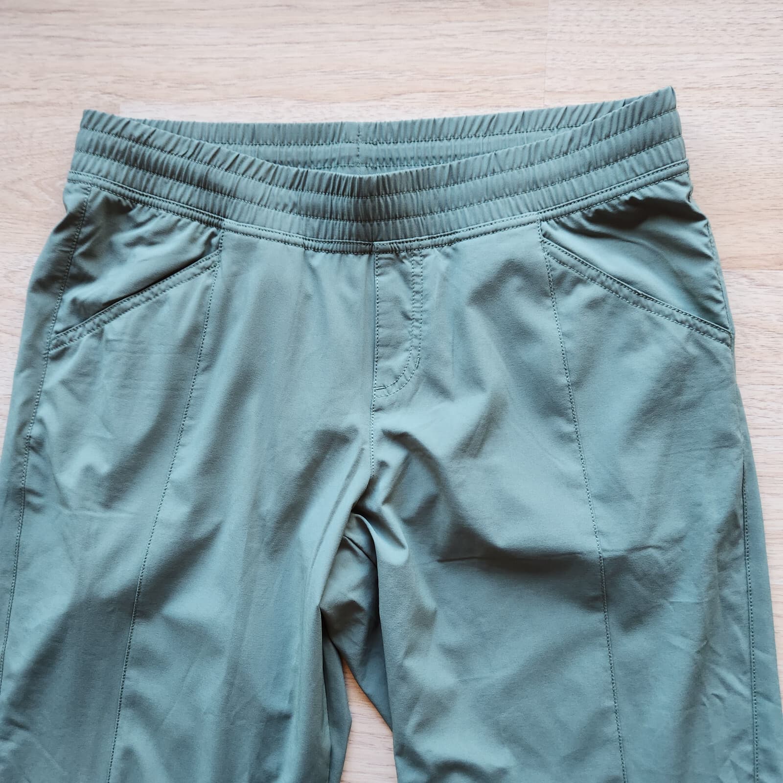 The North Face Slim Leg Active Pants Elastic Waist Stretch Pocket Green Women 10 - Thumbnail 2