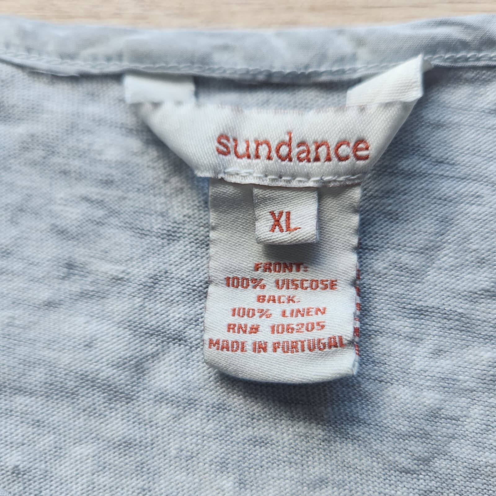 Sundance Linen Viscose Drop-Waist Midi Dress Sleeveless Scoop Neck Tie Grey XL - Thumbnail 8