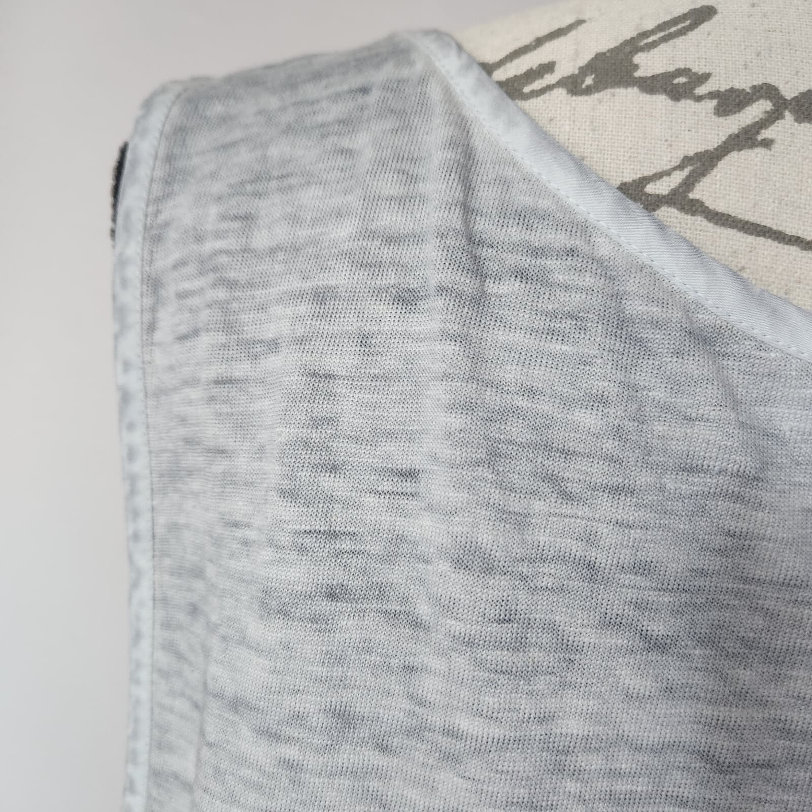 Sundance Linen Viscose Drop-Waist Midi Dress Sleeveless Scoop Neck Tie Grey XL - Thumbnail 4