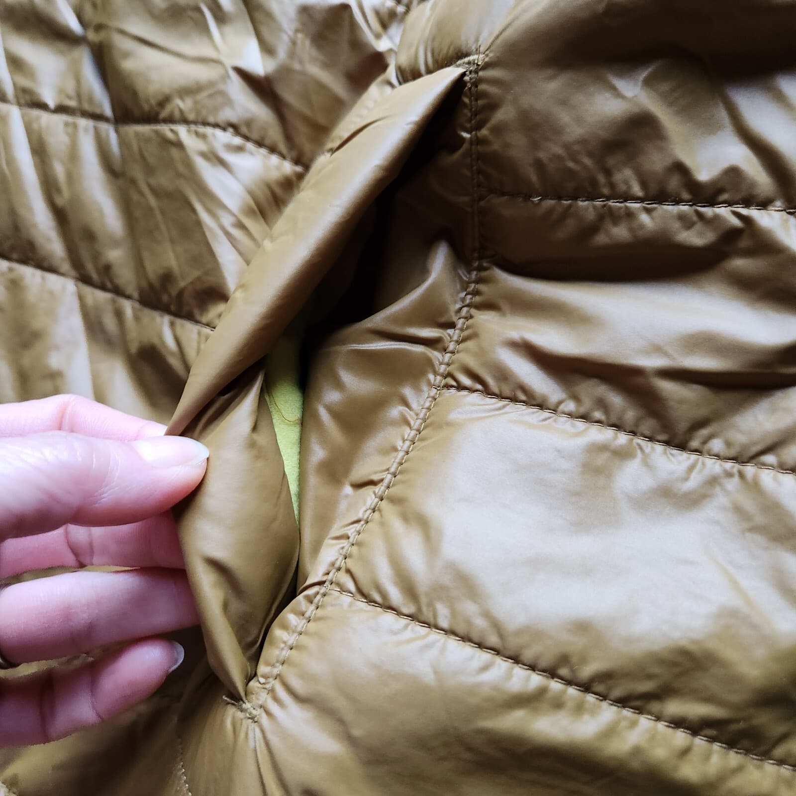 NWoT Offline by Aerie Popover Puffer Quilted Jacket Snap Lightweight Green men L - Thumbnail 5