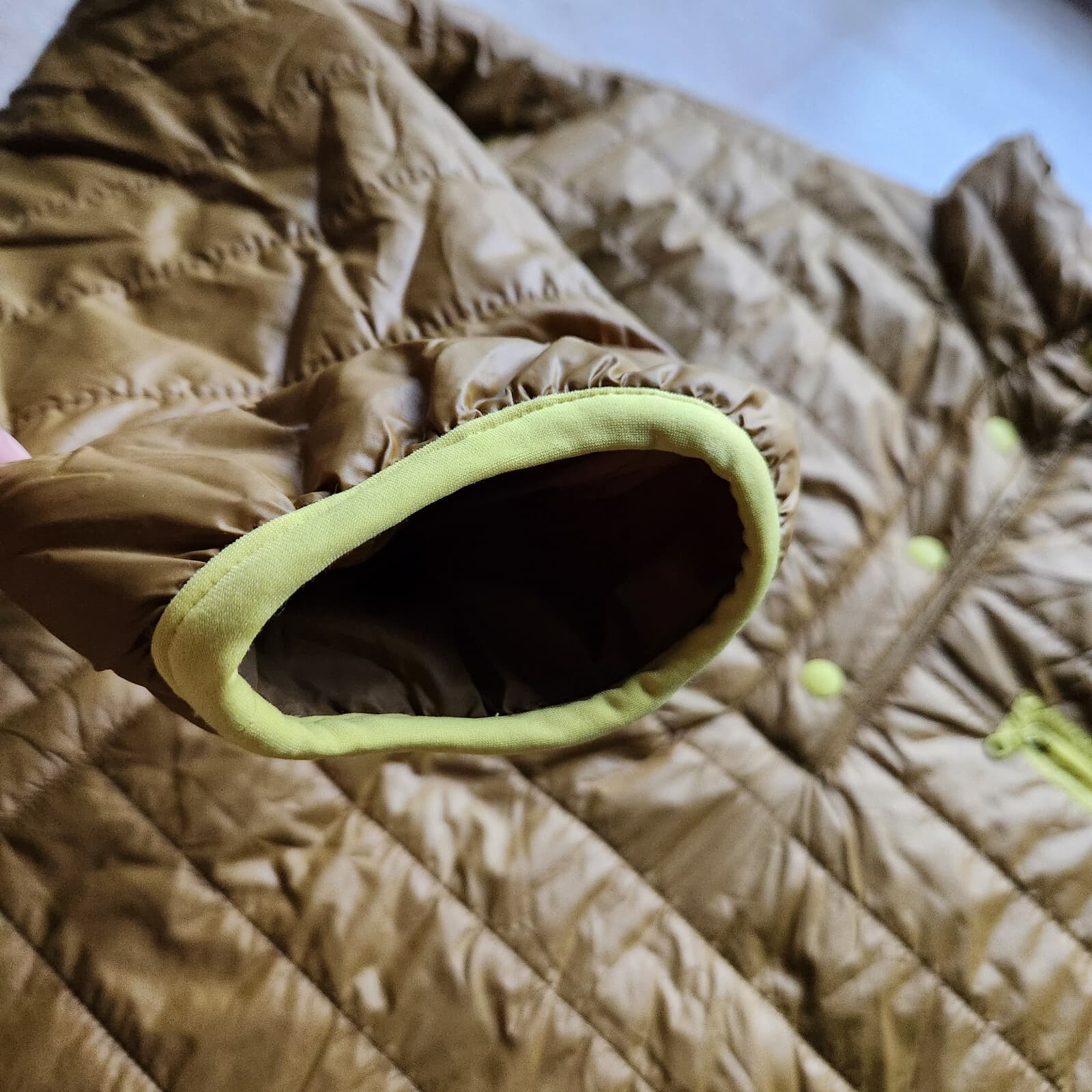 NWoT Offline by Aerie Popover Puffer Quilted Jacket Snap Lightweight Green men L - Thumbnail 4